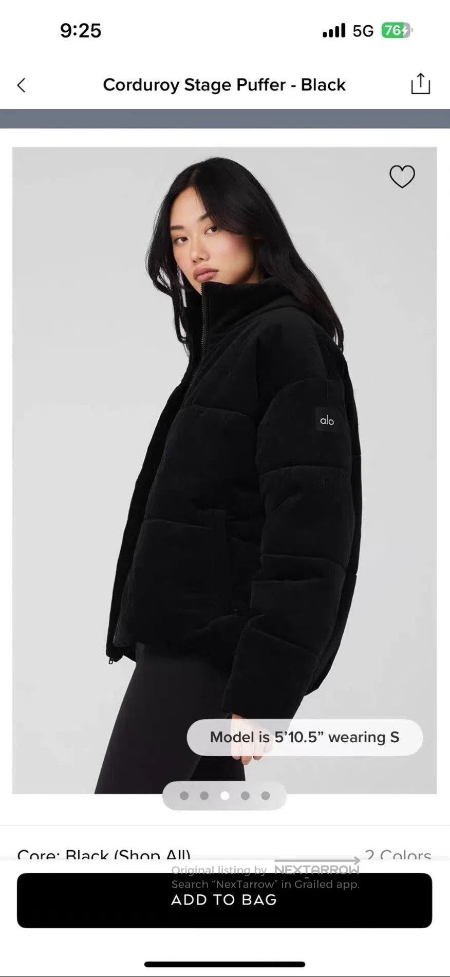 Alo Yoga Alo Yoga Black Corduroy Jacket. Size S / US 4 / IT 40 - 5 Thumbnail