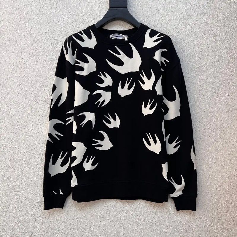 Alexander McQueen Alexander McQueen Black Cotton Animal Print Sweatshirt 0089 Size S / US 4 / IT 40 - 1 Thumbnail