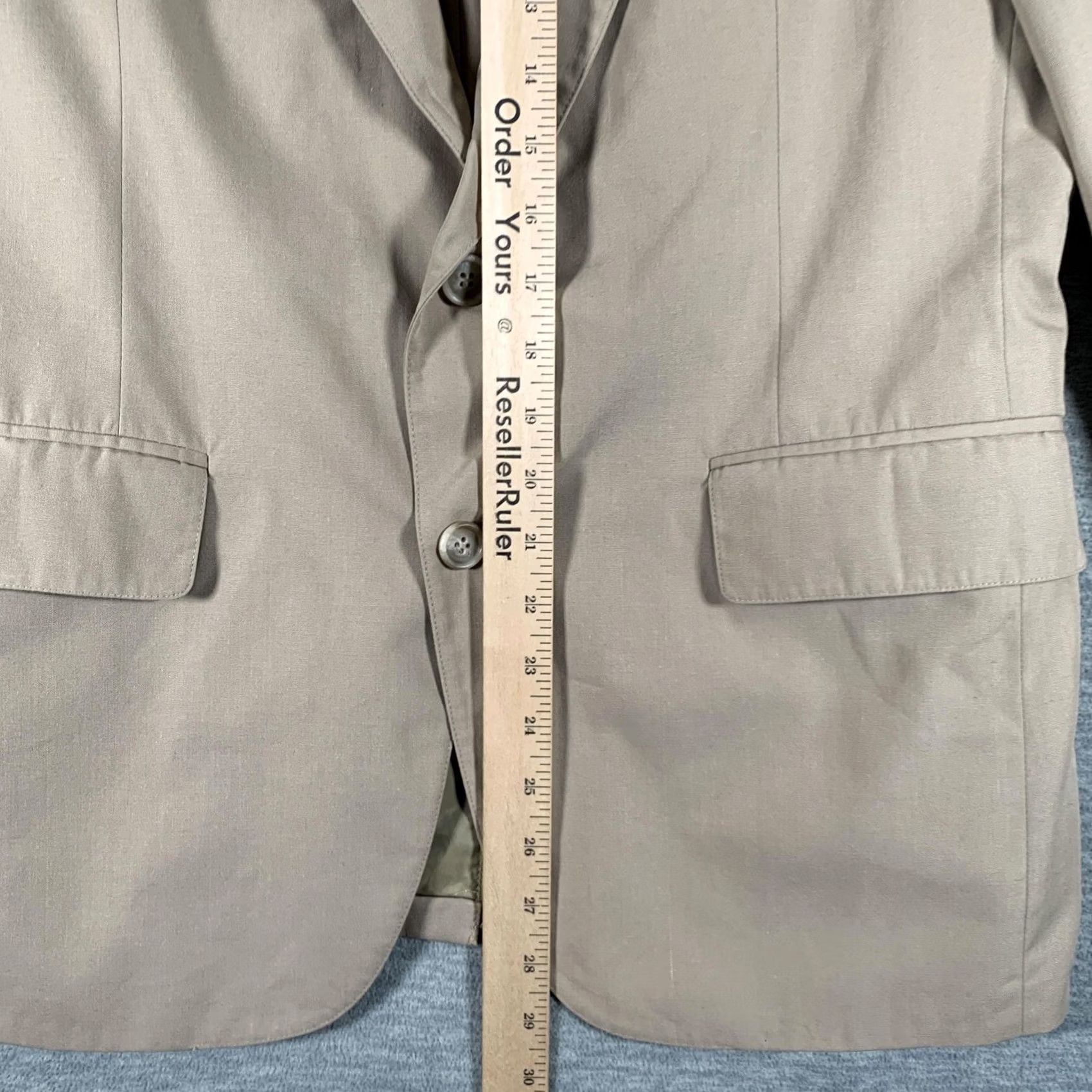 Brooks Brothers Vintage Brooks Brothers Blazer Mens 44 Beige Washable Sport Coat Made USA 80s Size 44R - 7 Thumbnail