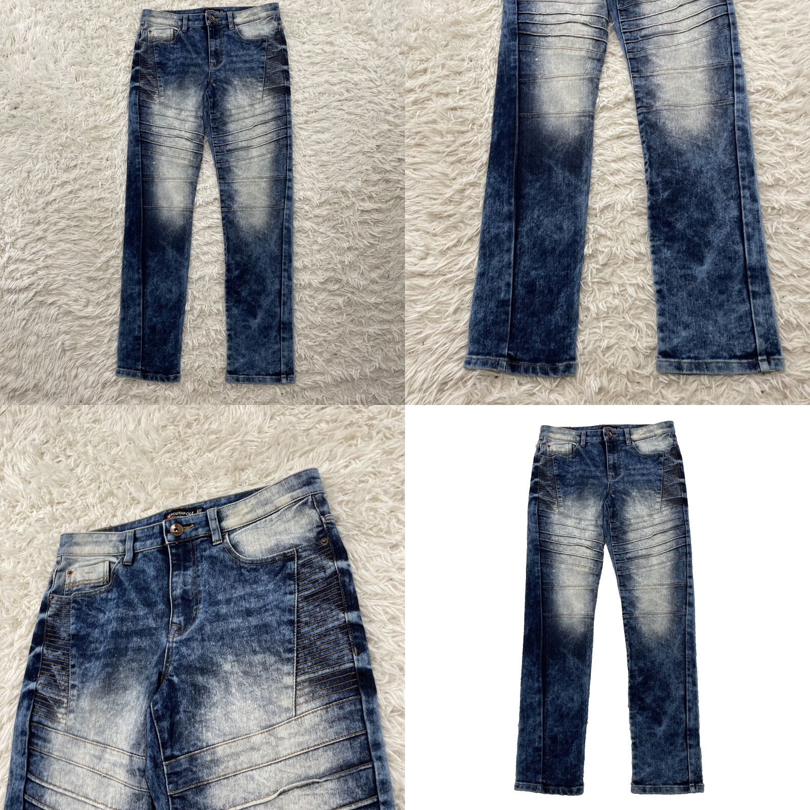 Southpole SOUTHPOLE Jeans Men 32x31 Y2k Streetwear Acid Fade Wash Blue Hip Hop Moto Denim Jeans Size US 33 - 10 Thumbnail