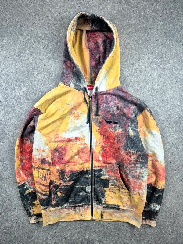 Supreme Men's Multi Tie Dye Full Zip Hoodie Sweaters Size M