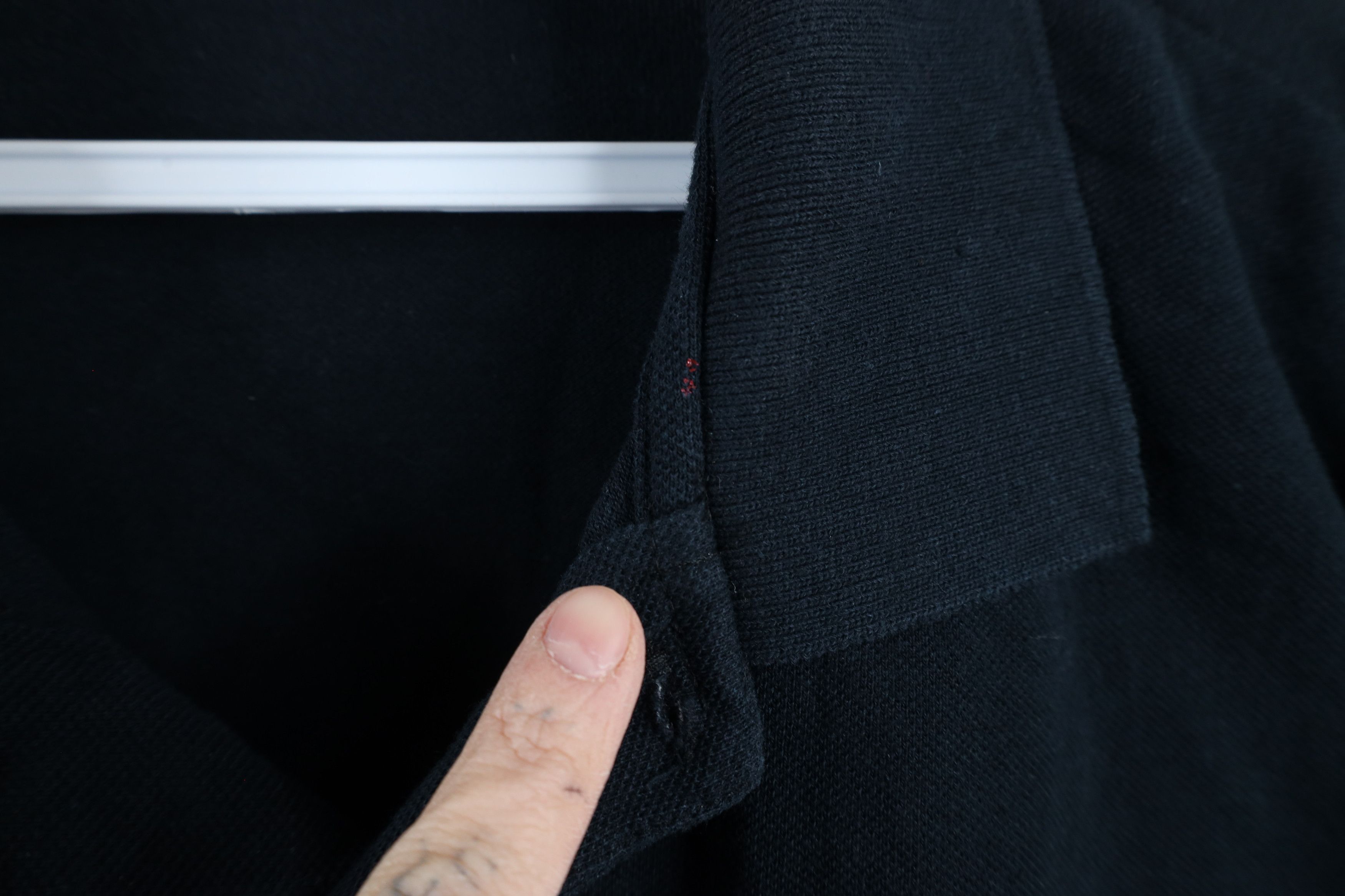 Vintage Vintage 90s Streetwear Heavy Long Sleeve Polo Shirt Black Size US XL / EU 56 / 4 - 4 Thumbnail