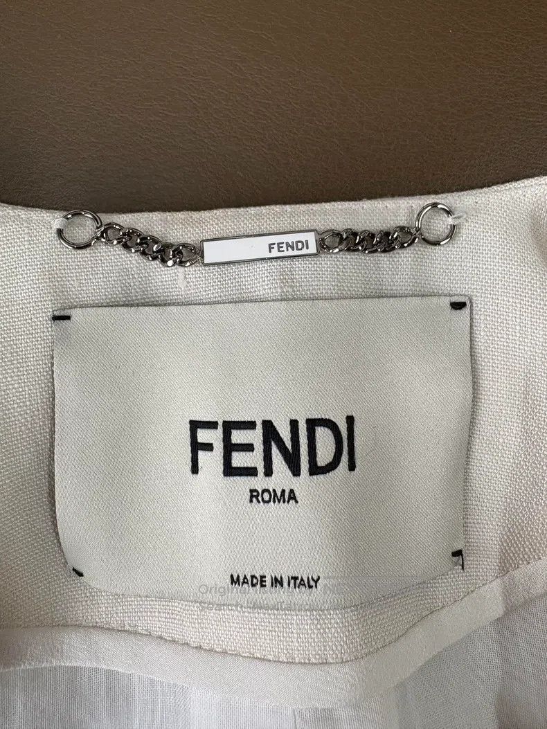 Fendi Fendi Beige textured blazer Size XS / US 0-2 / IT 36-38 - 5 Thumbnail