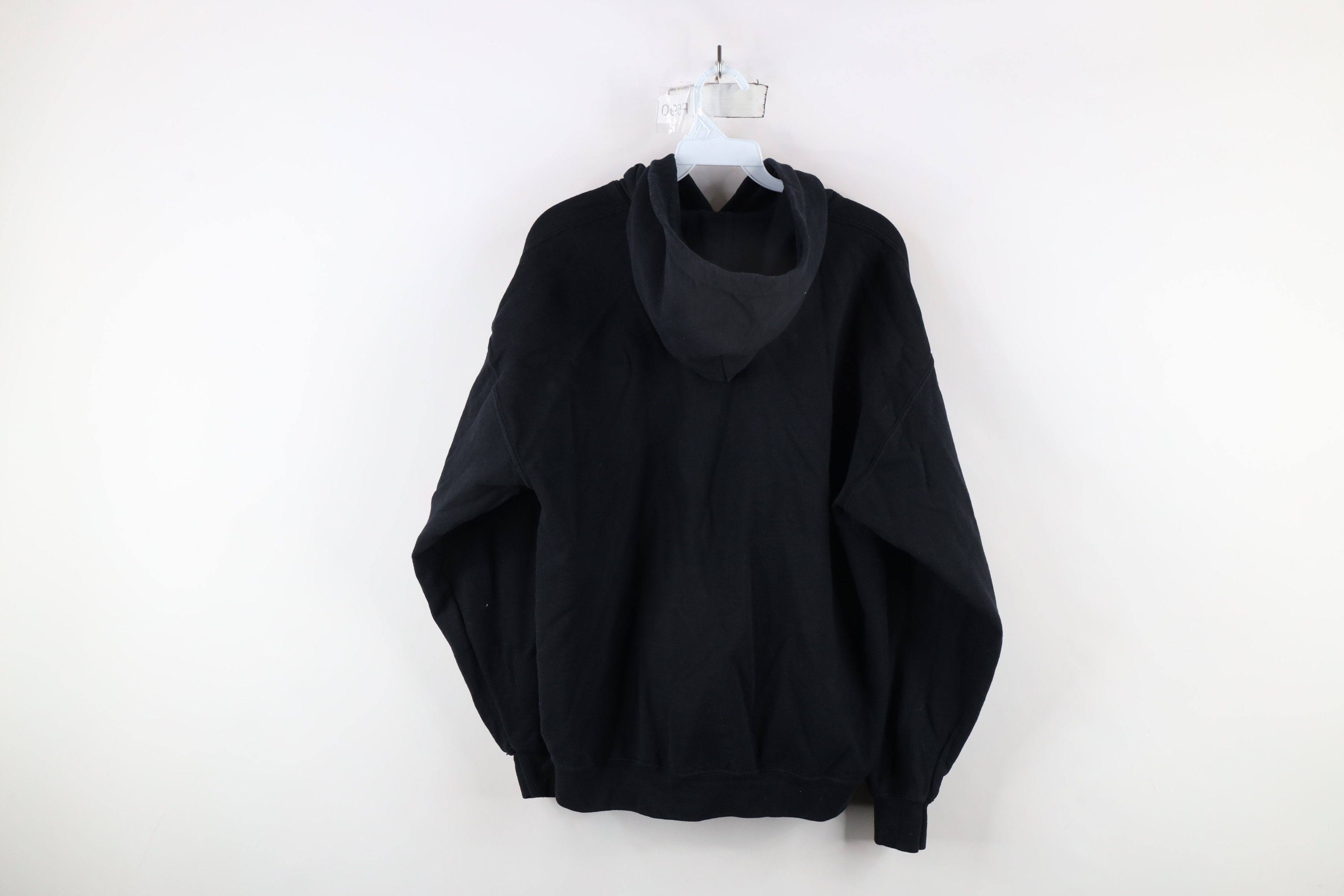 Vintage Vintage 90s Streetwear Faded Blank Hoodie Sweatshirt Black Size US L / EU 52-54 / 3 - 9 Thumbnail