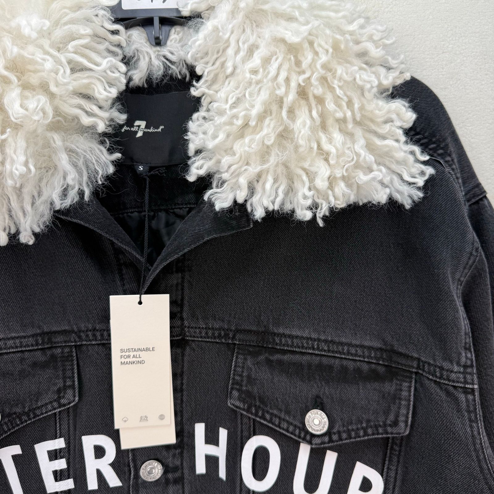 7 For All Mankind 7 FOR ALL MANKIND X AFTERHOURS WOMEN'S SMALL QUILTED DENIM Size S / US 4 / IT 40 - 2 Thumbnail