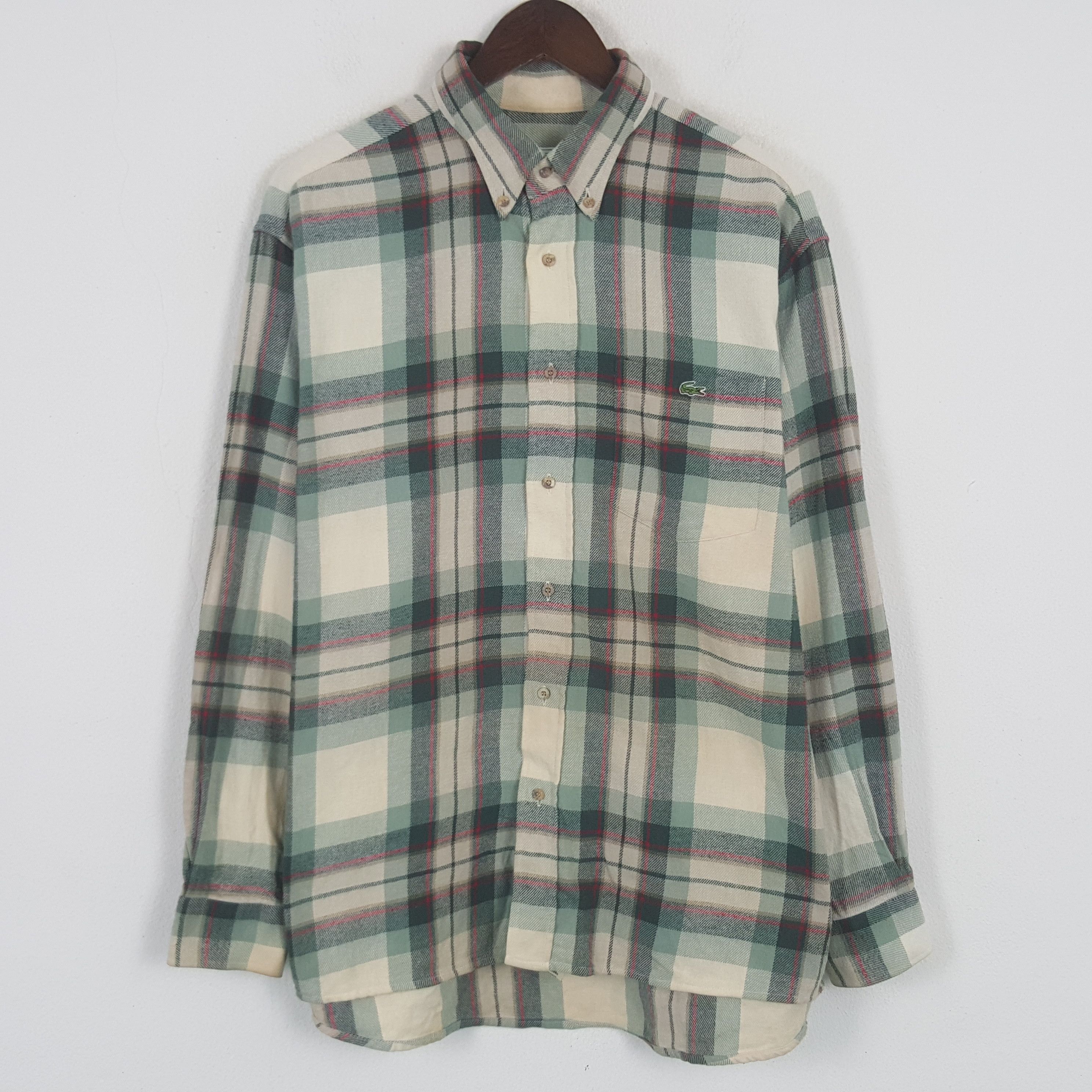 Lacoste × Vintage Vintage Chemise Lacoste Button Up Shirt Size US XL / EU 56 / 4 - 1 Thumbnail