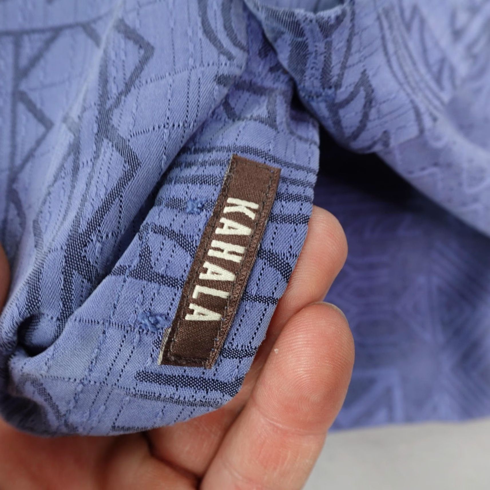 Vintage Kahala Men’s Shirt Button-Up Geometric Aloha Blue Hawaiian Tribal Medium Camp Up Casual Beach Outdoor Tropical Pockets Breathable Easy Care Size US M / EU 48-50 / 2 - 5 Thumbnail