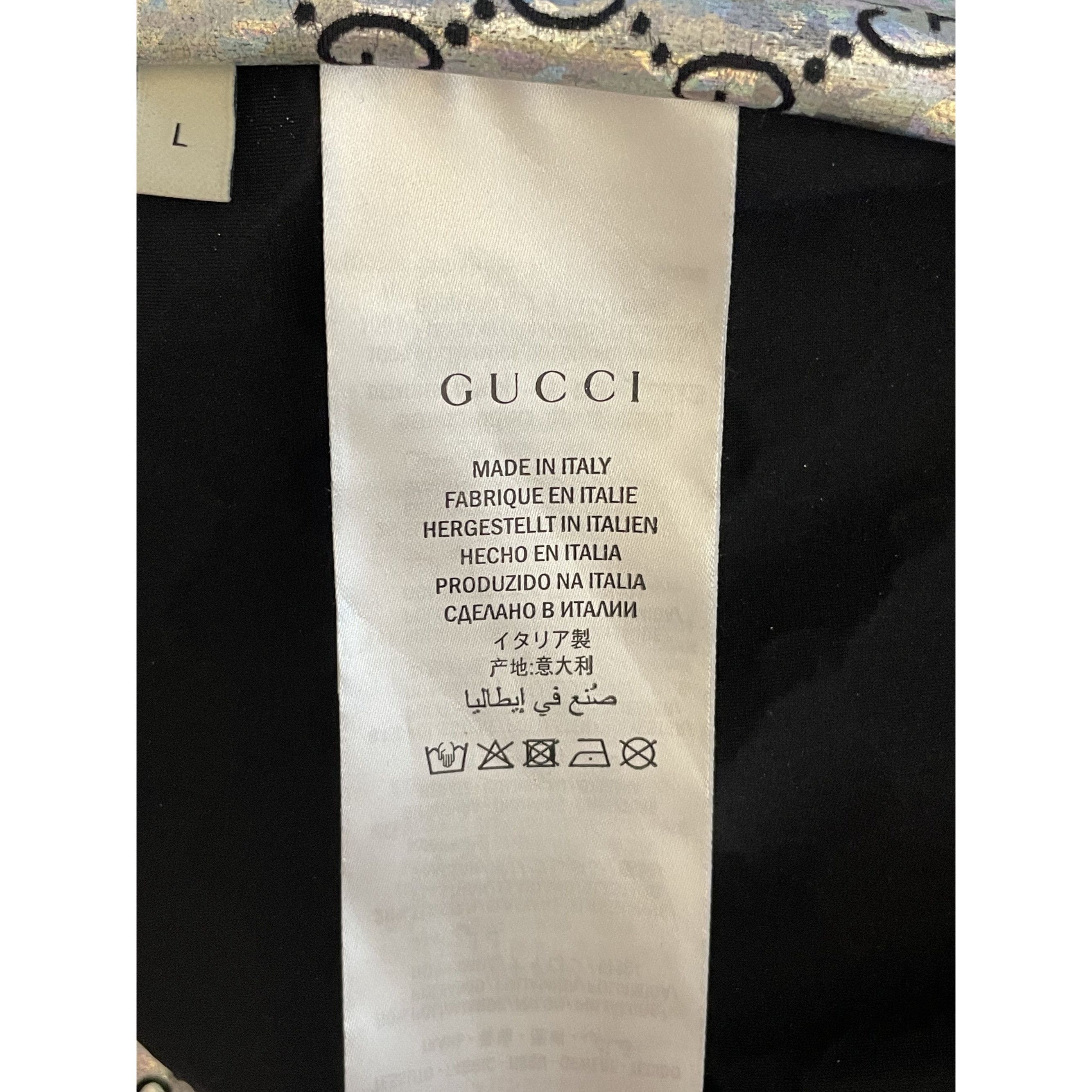 Gucci Gucci GG Logo Holographic Track Jacket With Zip Closure & St Size L / US 10 / IT 46 - 10 Thumbnail