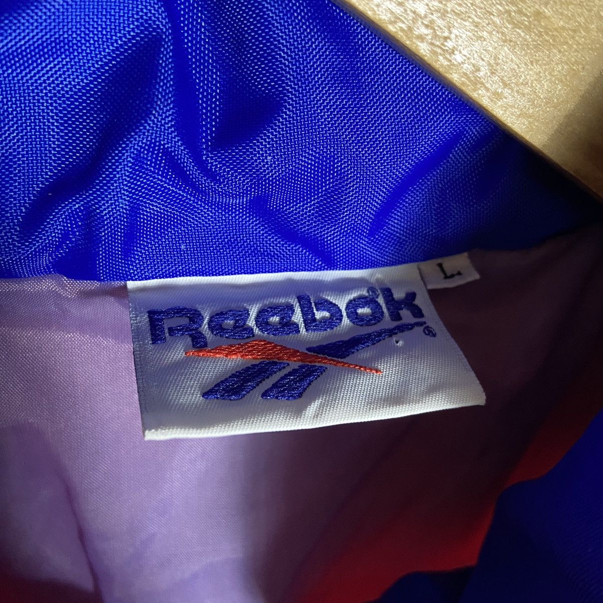 Reebok × Vintage Vintage 90s Reebok Embroidery Logo Pockets Nylon Hoodie Vest Size US L / EU 52-54 / 3 - 8 Thumbnail