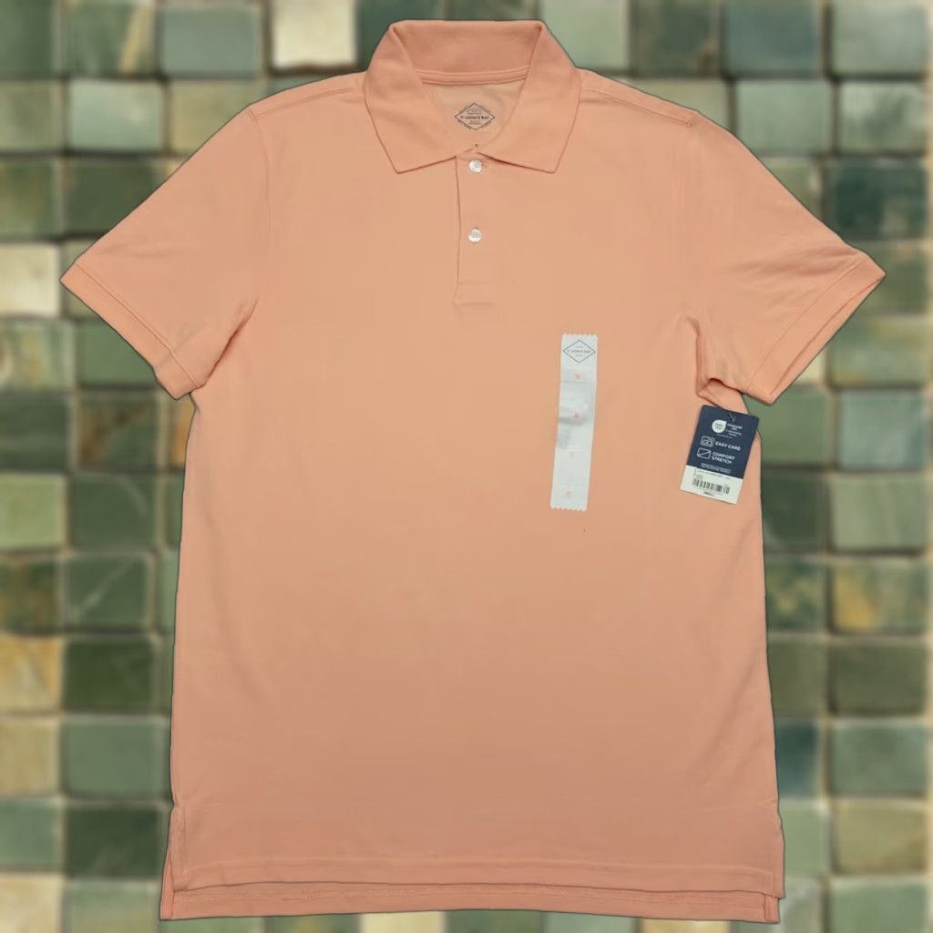 Vintage St Johns Bay Polo Shirt Mens Small Peach Performance Short Sleeve Golf Shirt Size US S / EU 44-46 / 1 - 1 Thumbnail