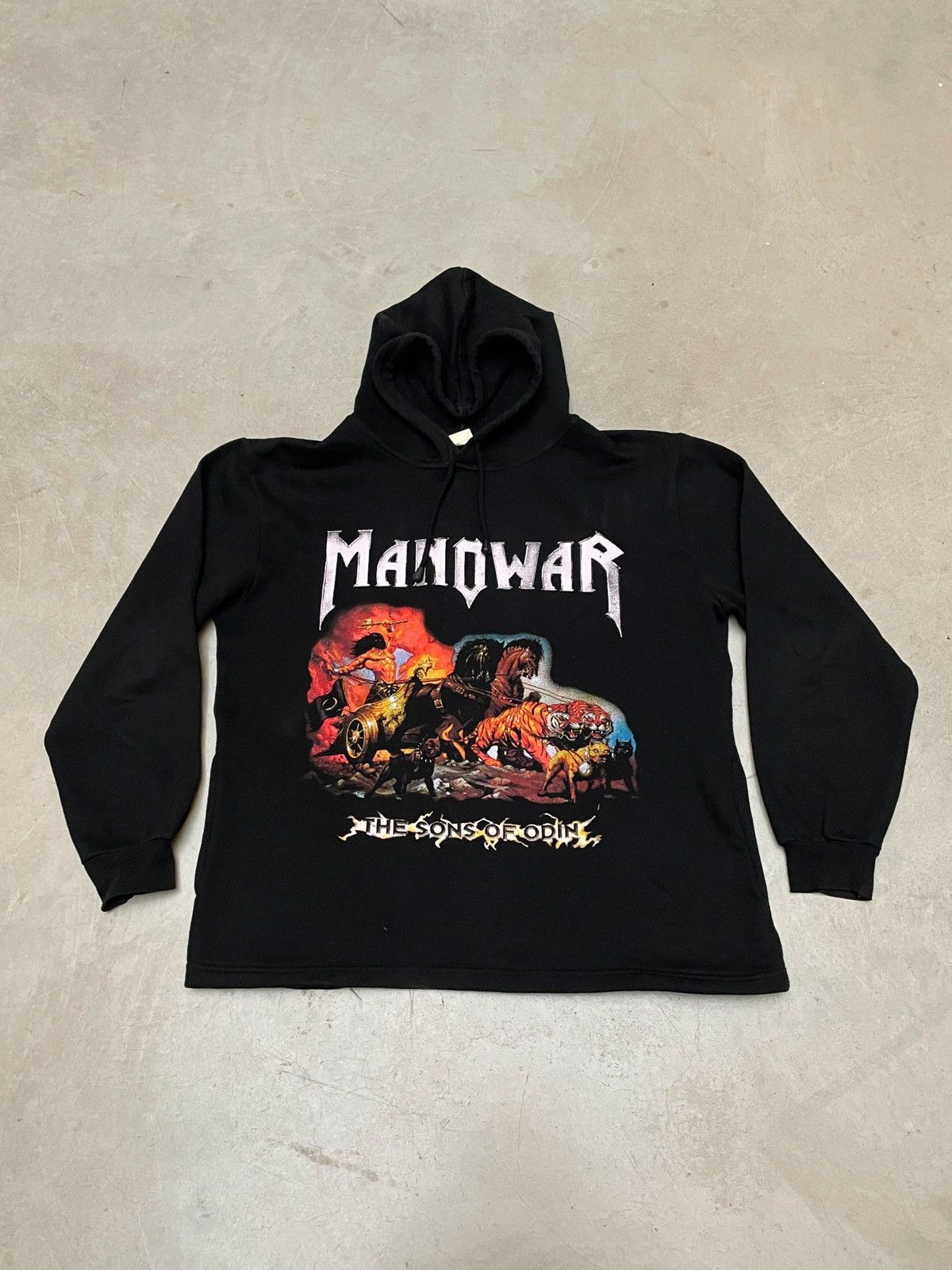 Vintage Manowar The Sons of Odin Double Print Hoodie XXL Size US XXL / EU 58 / 5 - 1 Thumbnail