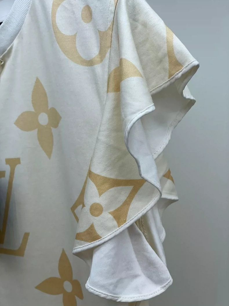 Louis Vuitton LOUIS VUITTON Ruffle gradient logo chain short sleeve 2504- Size M / US 6-8 / IT 42-44 - 4 Thumbnail