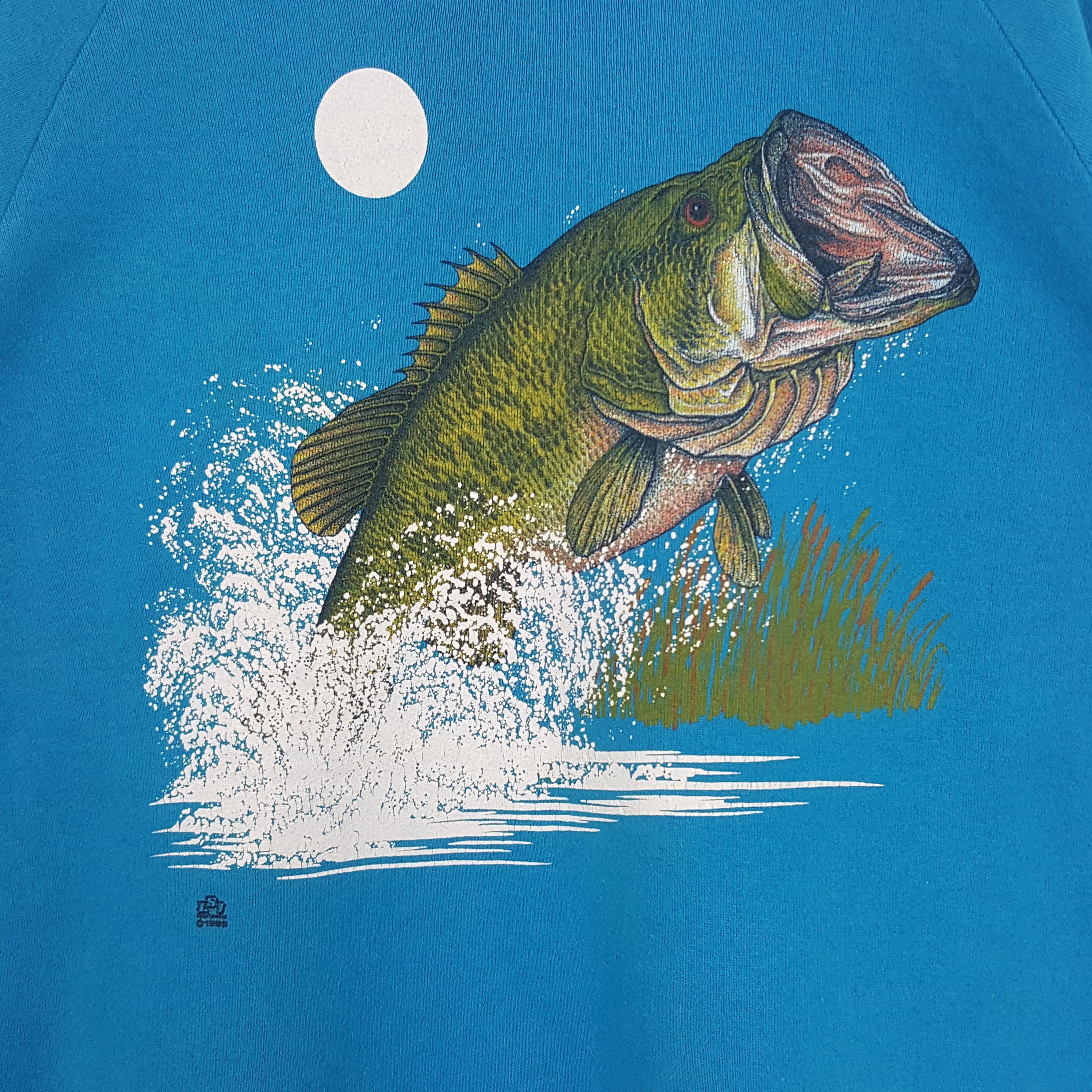 Vintage Vintage Fish Art American Fishing Style Sweatshirt Size US M / EU 48-50 / 2 - 2 Thumbnail
