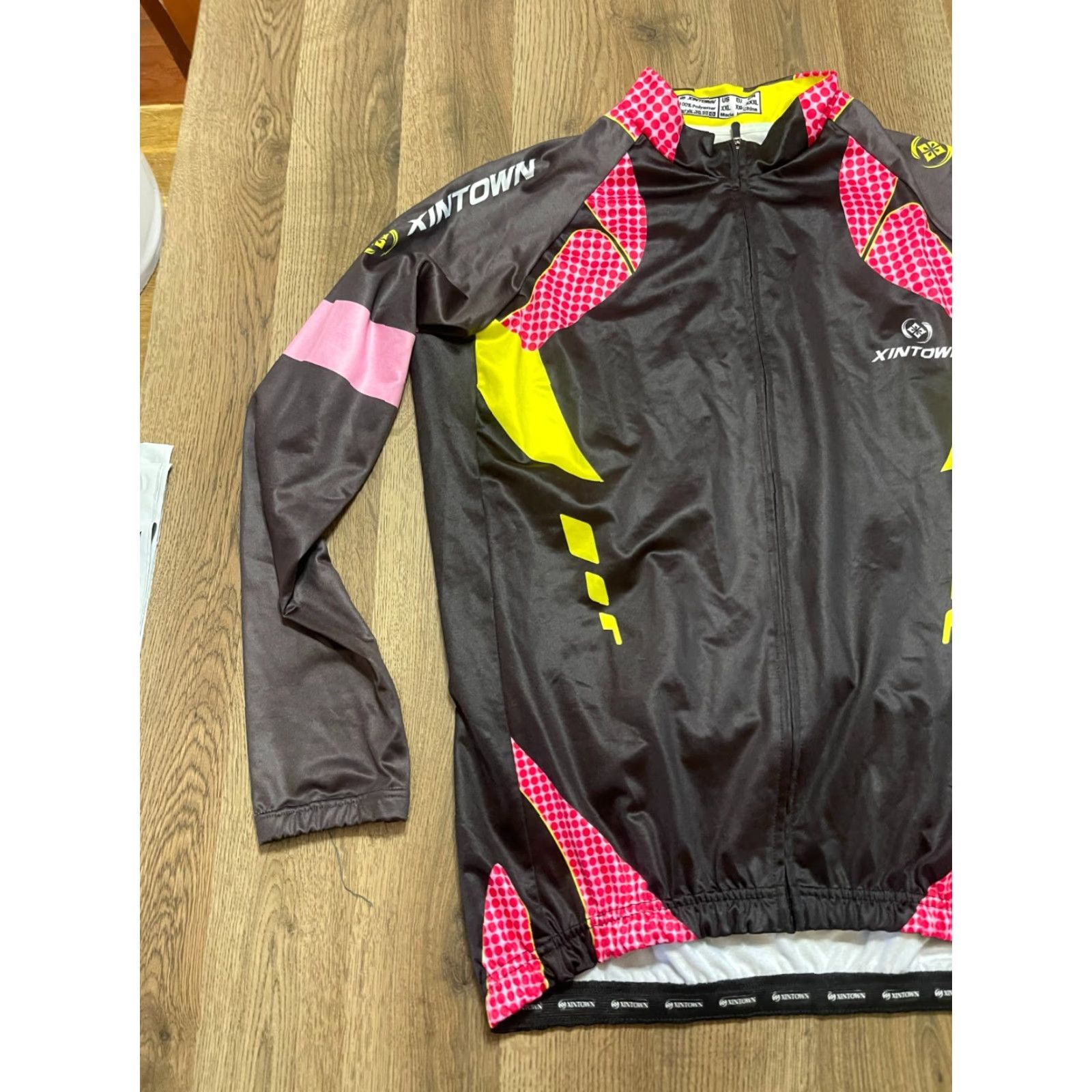 Pinko Xintown Shirt Mens XXL Yellow Pink Black Full Zip Athletic Wear Zip Pocket Casual Modern 2XL Womens? Mens Size US XXL / EU 58 / 5 - 3 Thumbnail