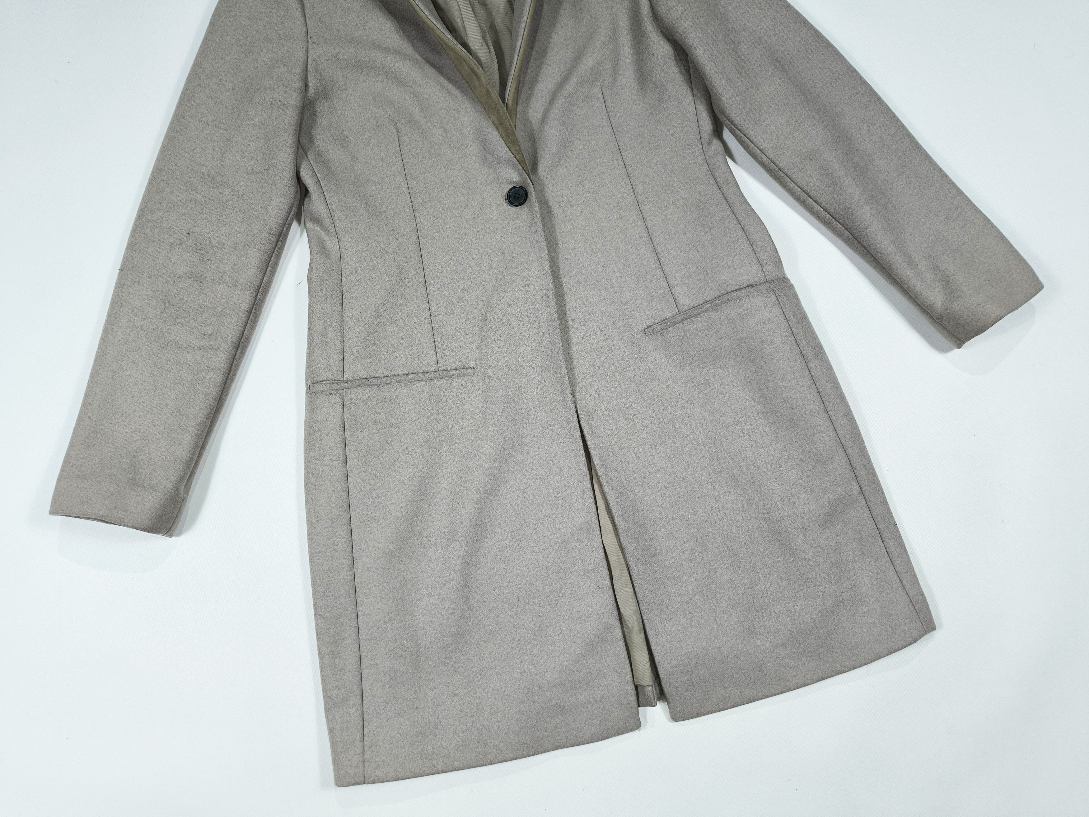 Allsaints Allsaints Leni Wool Blend Leather Collar Coat Jacket Size M / US 6-8 / IT 42-44 - 3 Thumbnail