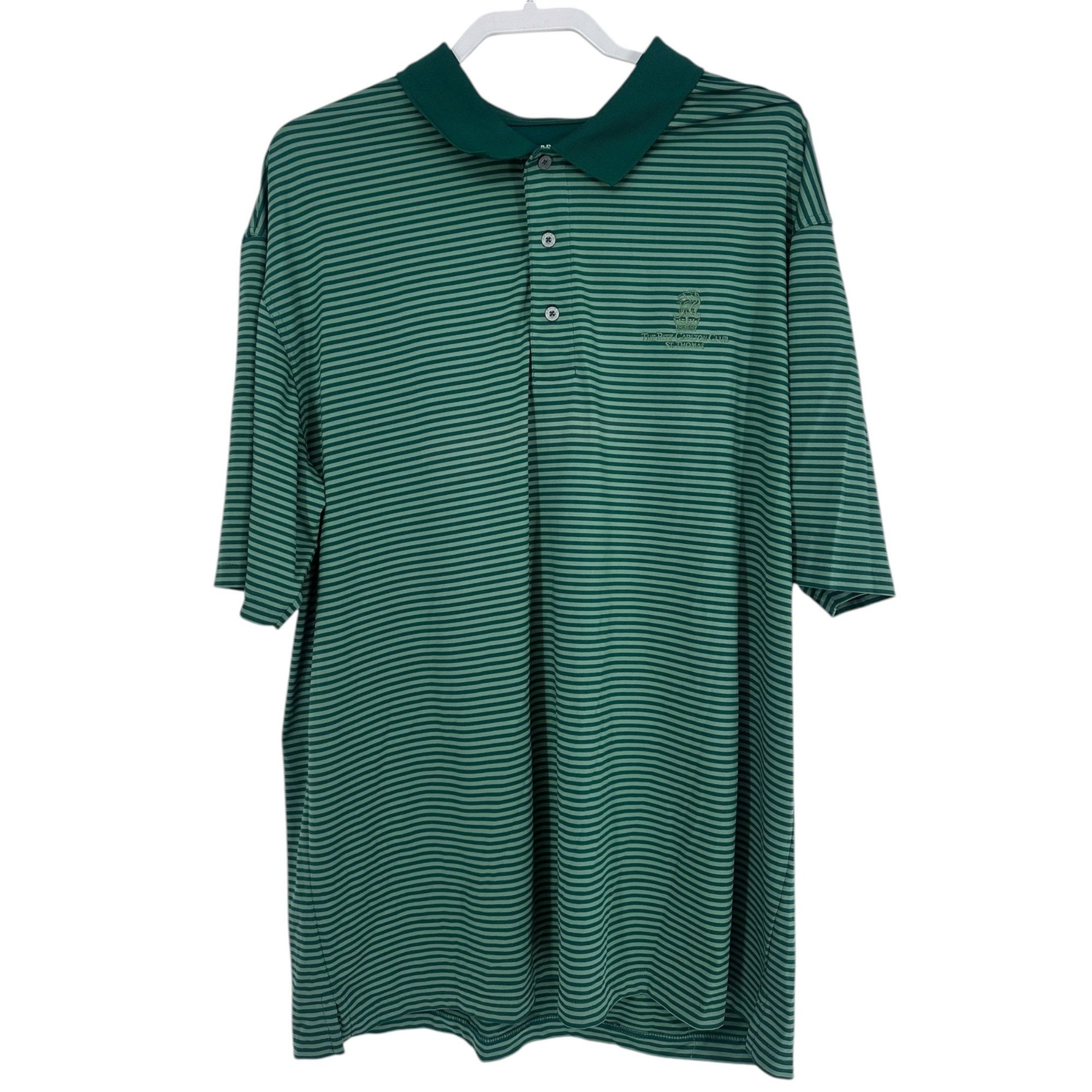 Other Oxford Golf Men’s Performance Polo XXL Green Striped Ritz Ca Size US XXL / EU 58 / 5 - 1 Thumbnail