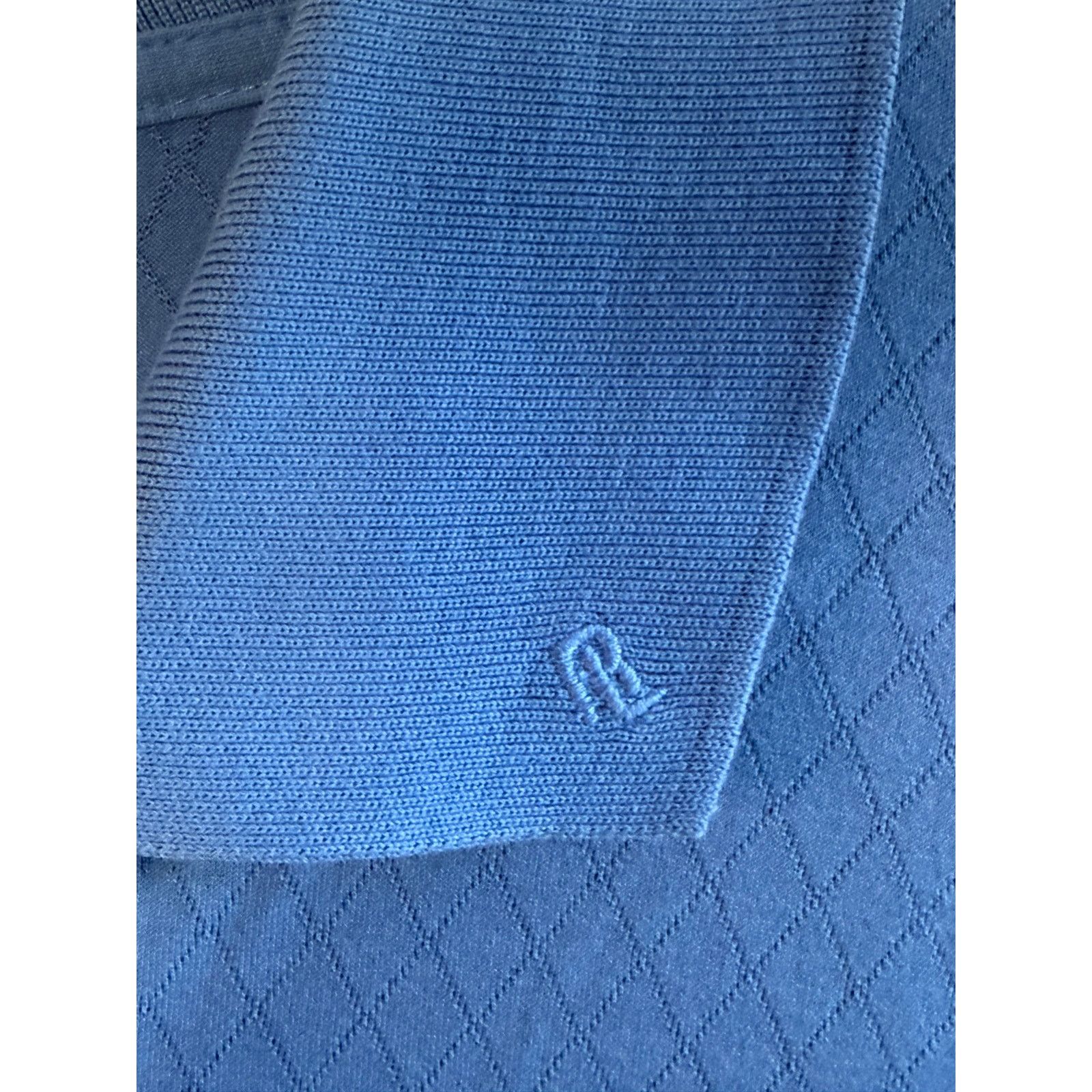 Polo Ralph Lauren Polo Golf Ralph Lauren Blue Diamond Knit Polo Shirt Large Size US L / EU 52-54 / 3 - 3 Thumbnail