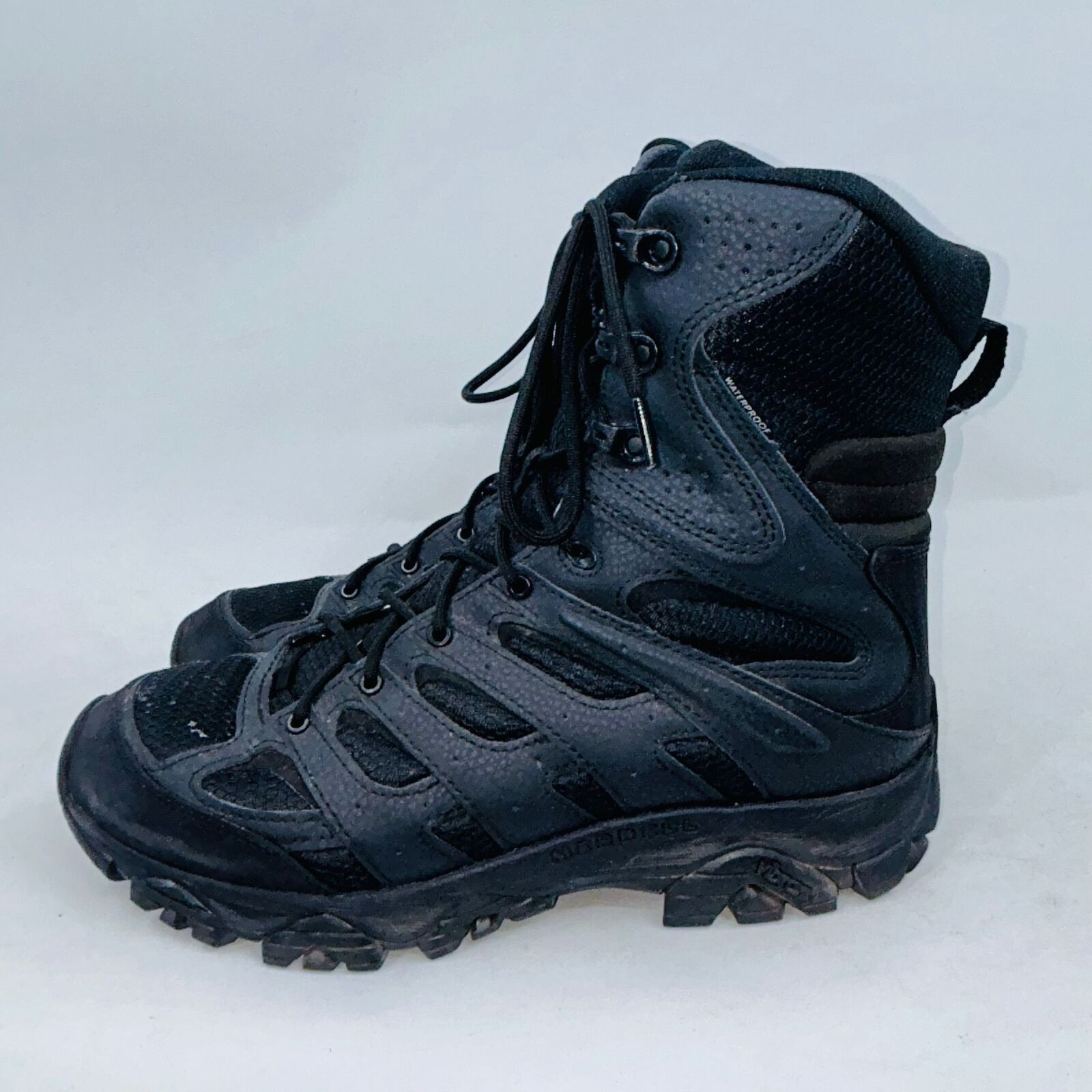 Merrell MERRELL MEN'S MOAB 2 BLACK WATERPROOF BOOTS SIZE 10.5D Size US 10.5 / EU 43-44 - 4 Thumbnail