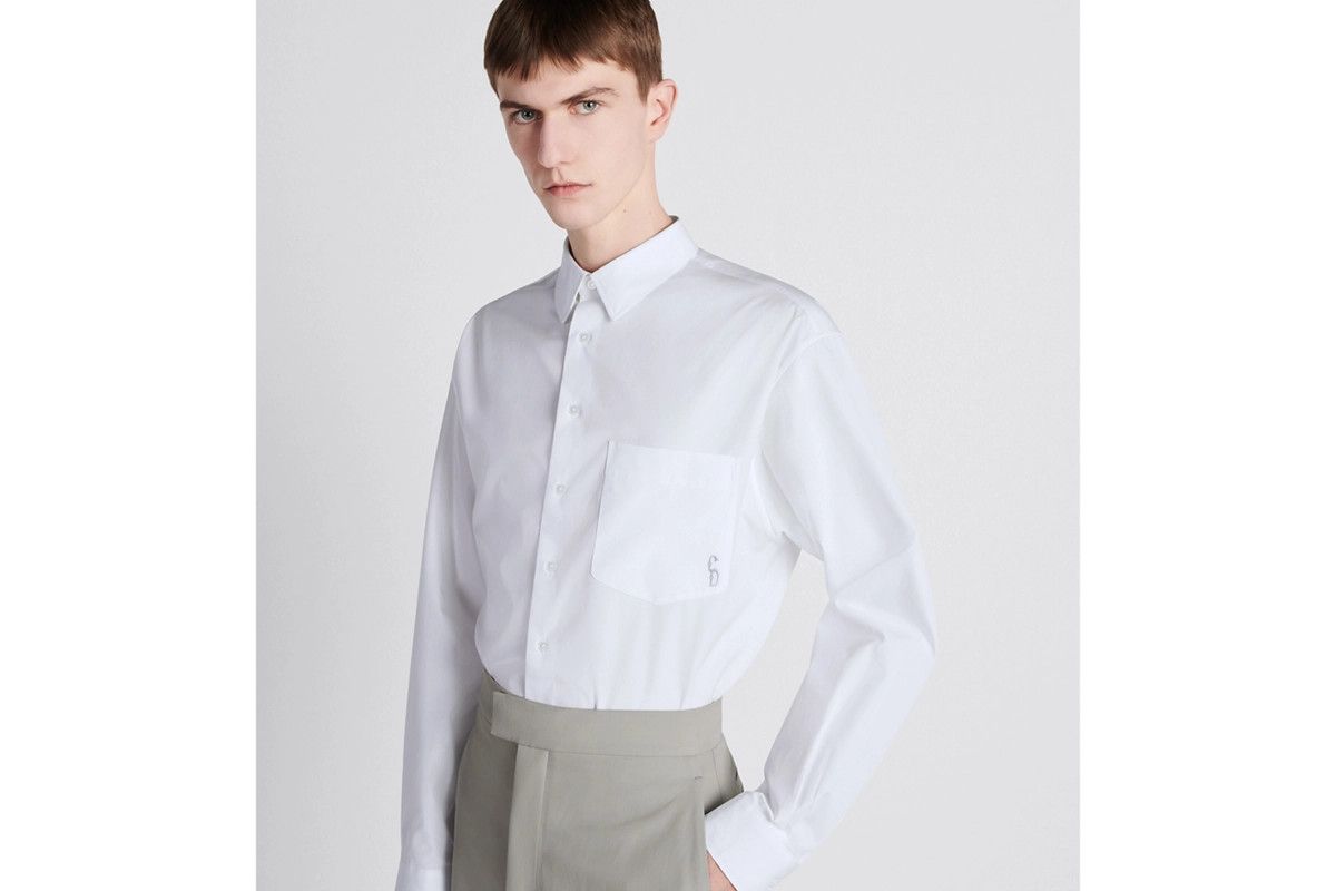 Dior o1bcso1str1124 Oversized CD Interlaced Shirt in White Size US XS / EU 42 / 0 - 7 Thumbnail