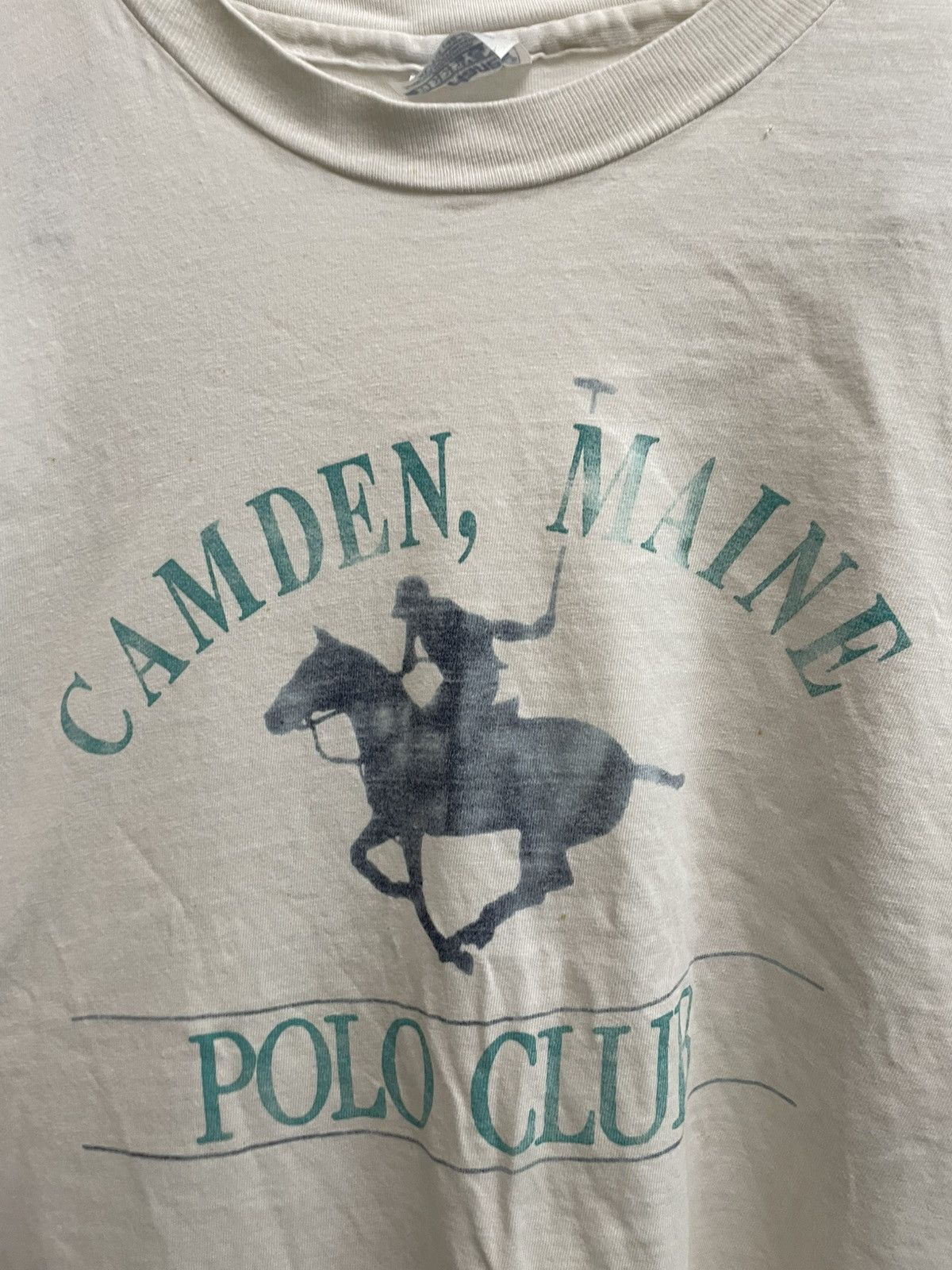 Vintage Vintage 90s Camden Maine Polo Club Graphic Tee Horse Size US XL / EU 56 / 4 - 4 Thumbnail