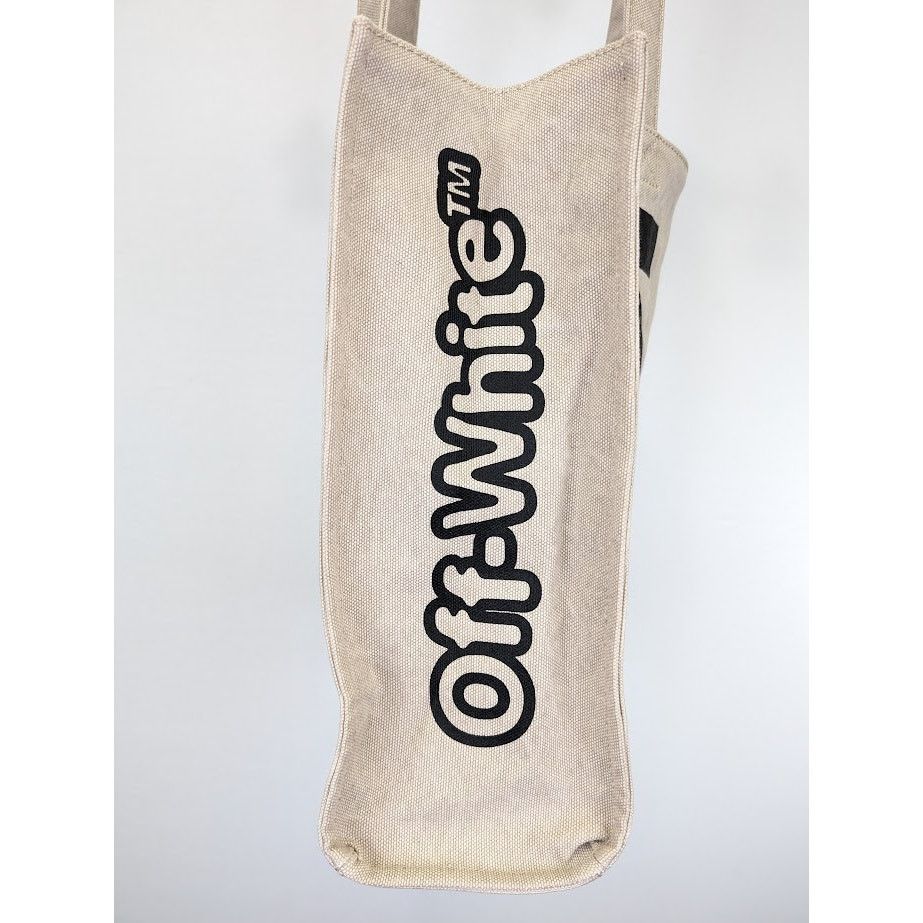 Off-White o1rshd1 Q:2 / Size: OS / Quote Shopper 40 Bag in Beige Black Size ONE SIZE - 10 Thumbnail