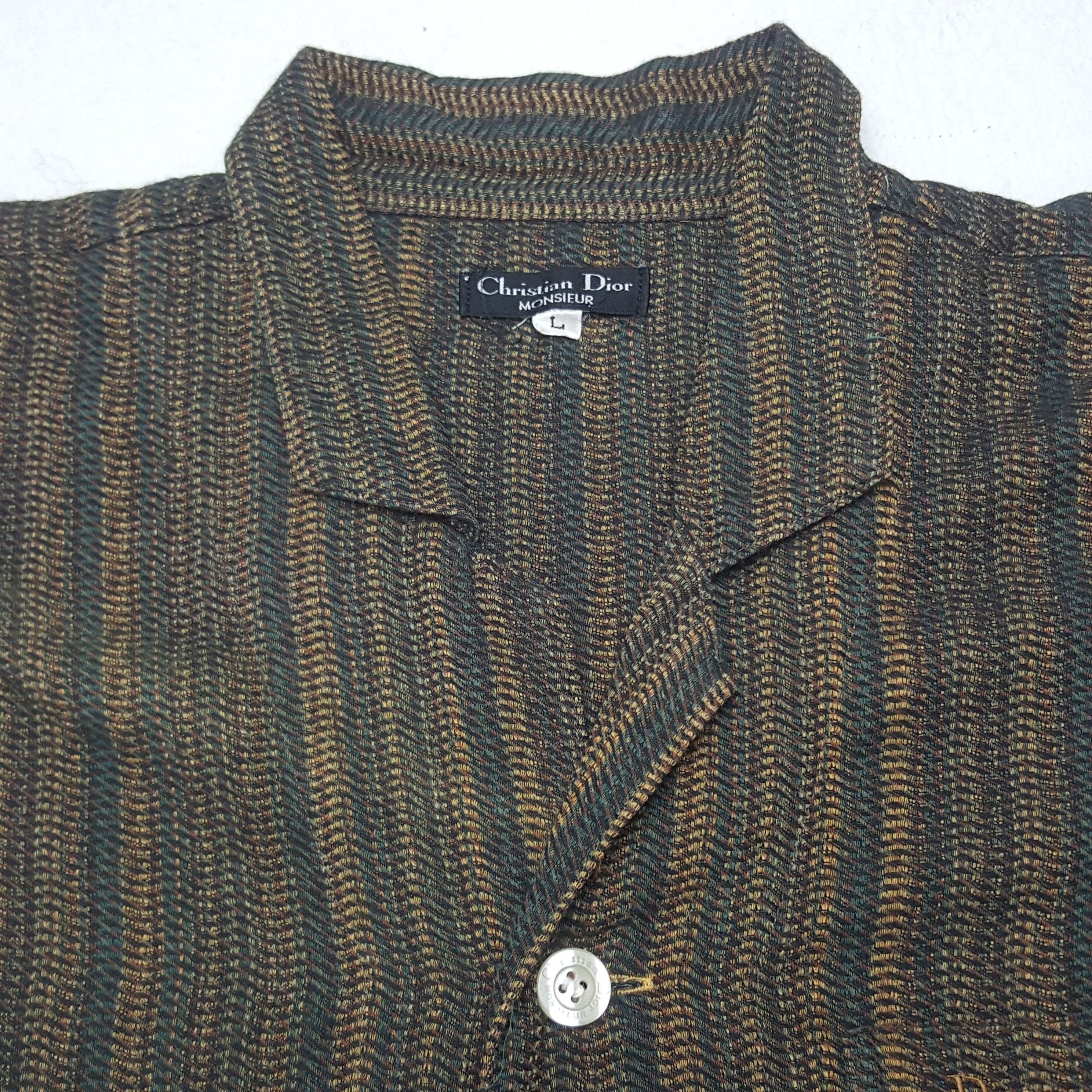 Christian Dior Monsieur × Vintage Vintage Christian Dior Custom Art Logo Pijamas Shirt Size US L / EU 52-54 / 3 - 5 Thumbnail