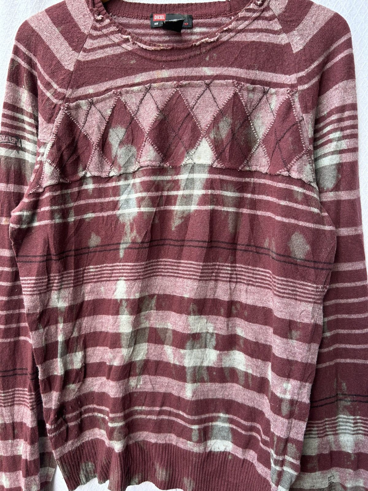Diesel × Japanese Brand × Vintage Diesel grunge bleach knitted sweater style Size US L / EU 52-54 / 3 - 3 Thumbnail