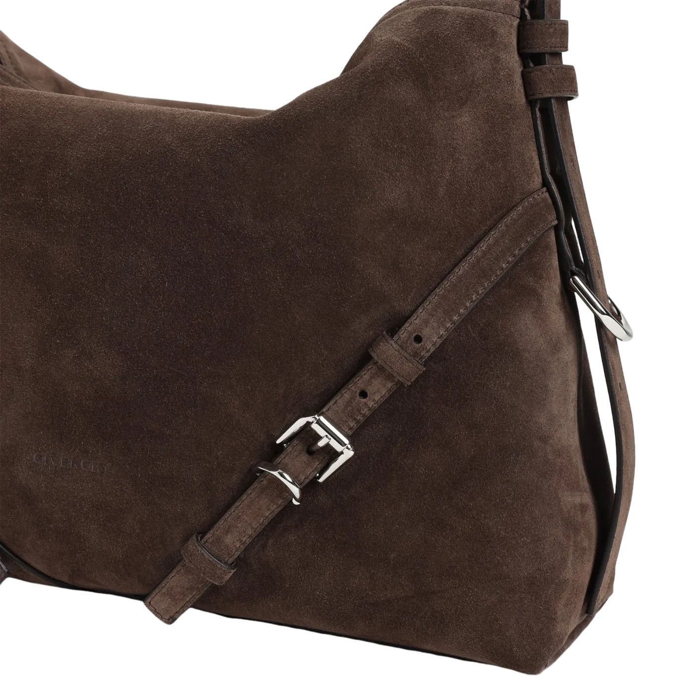 Givenchy GIVENCHY Medium Voyou Ebony Brown Suede Shoulder Bag New And Size ONE SIZE - 3 Thumbnail