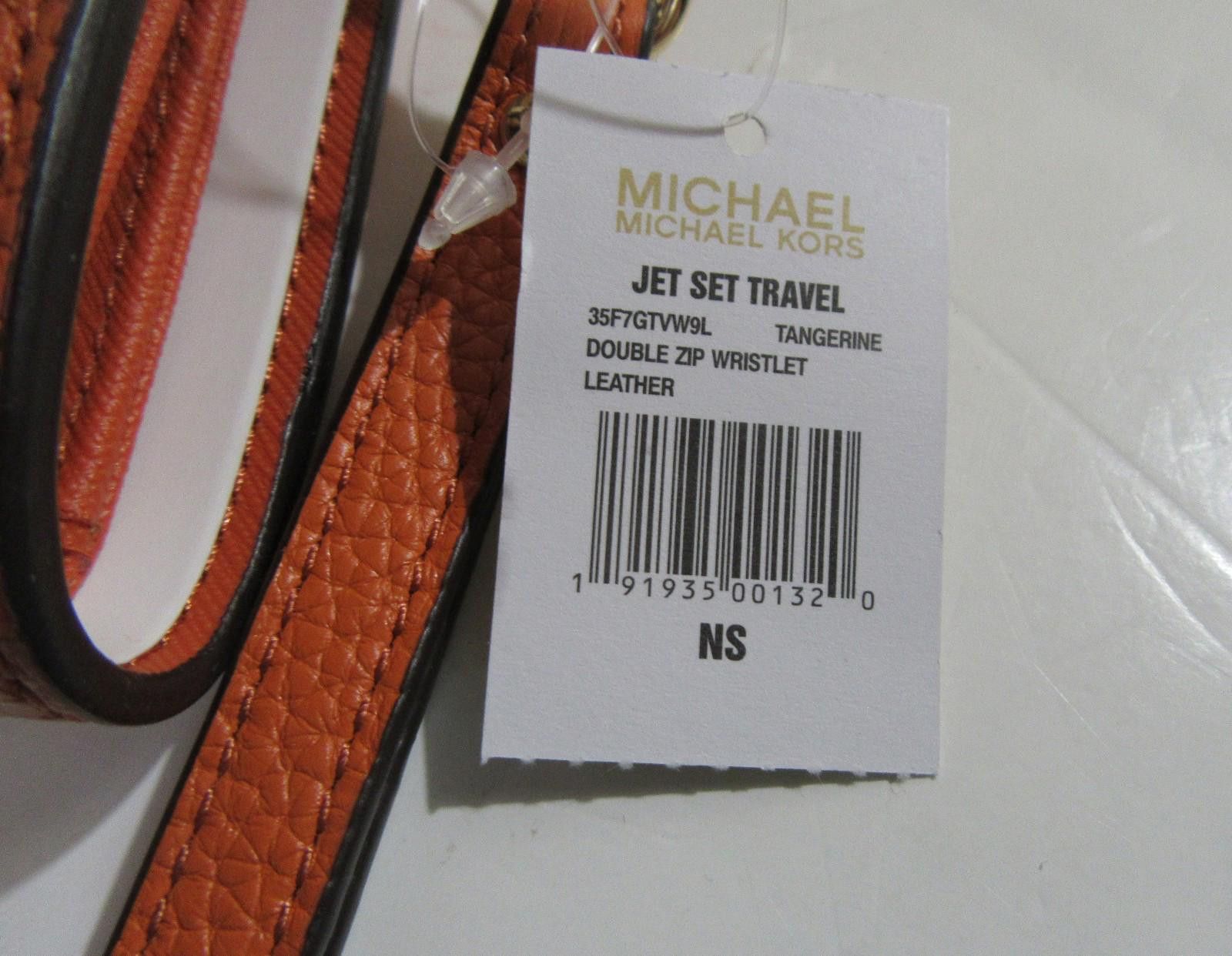 Michael Kors Michael Kors Jet Set Travel Double Zip Wristlet Tangerine Size ONE SIZE - 3 Thumbnail
