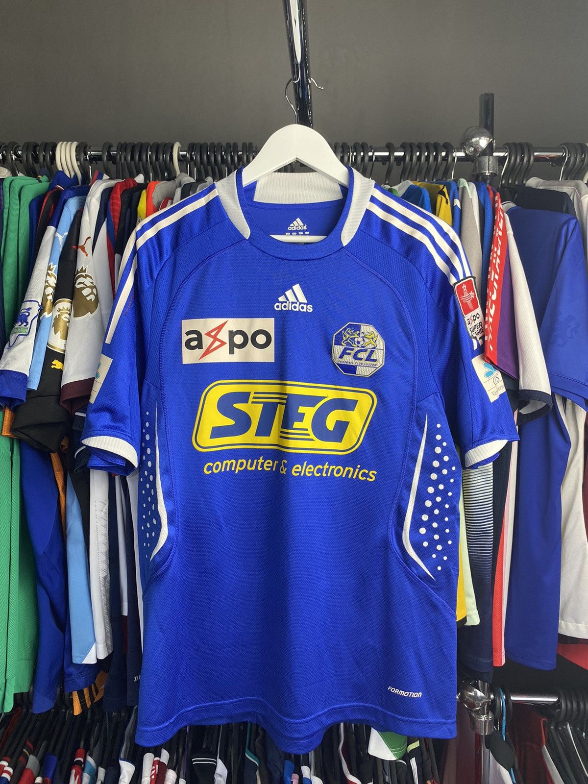 Adidas 2008/09 ADIDAS LUZERN #4 KIBEBS SOCCER FOOTBALL JERSEY SHIRT Size US L / EU 52-54 / 3 - 1 Thumbnail