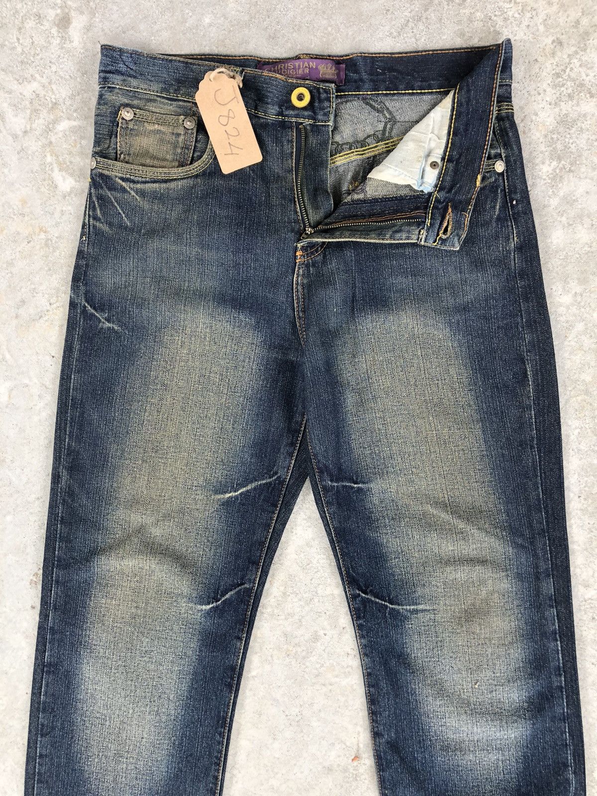 Christian Audigier Ed Hardy Embroidered Jeans Distressed Jeans Size US 32 / EU 48 - 3 Thumbnail