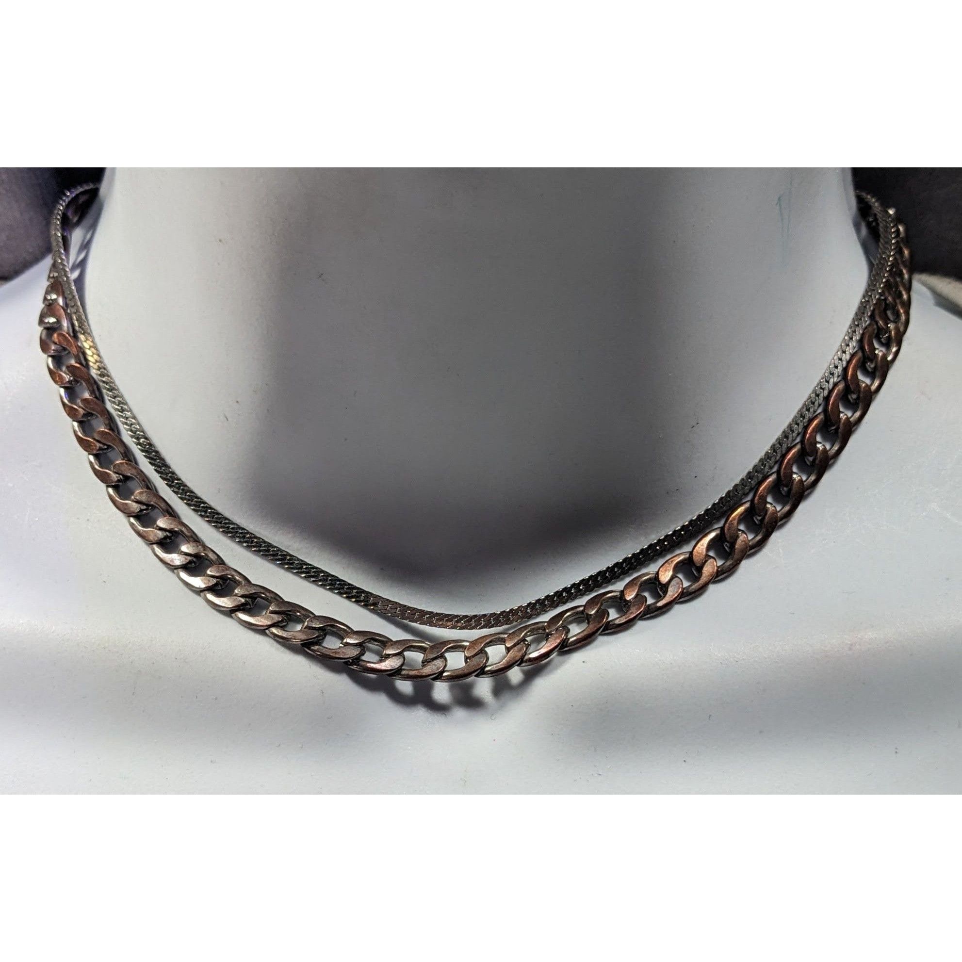 Other Silver And Copper Tone Multilayer Chain Necklace Size ONE SIZE - 1 Thumbnail