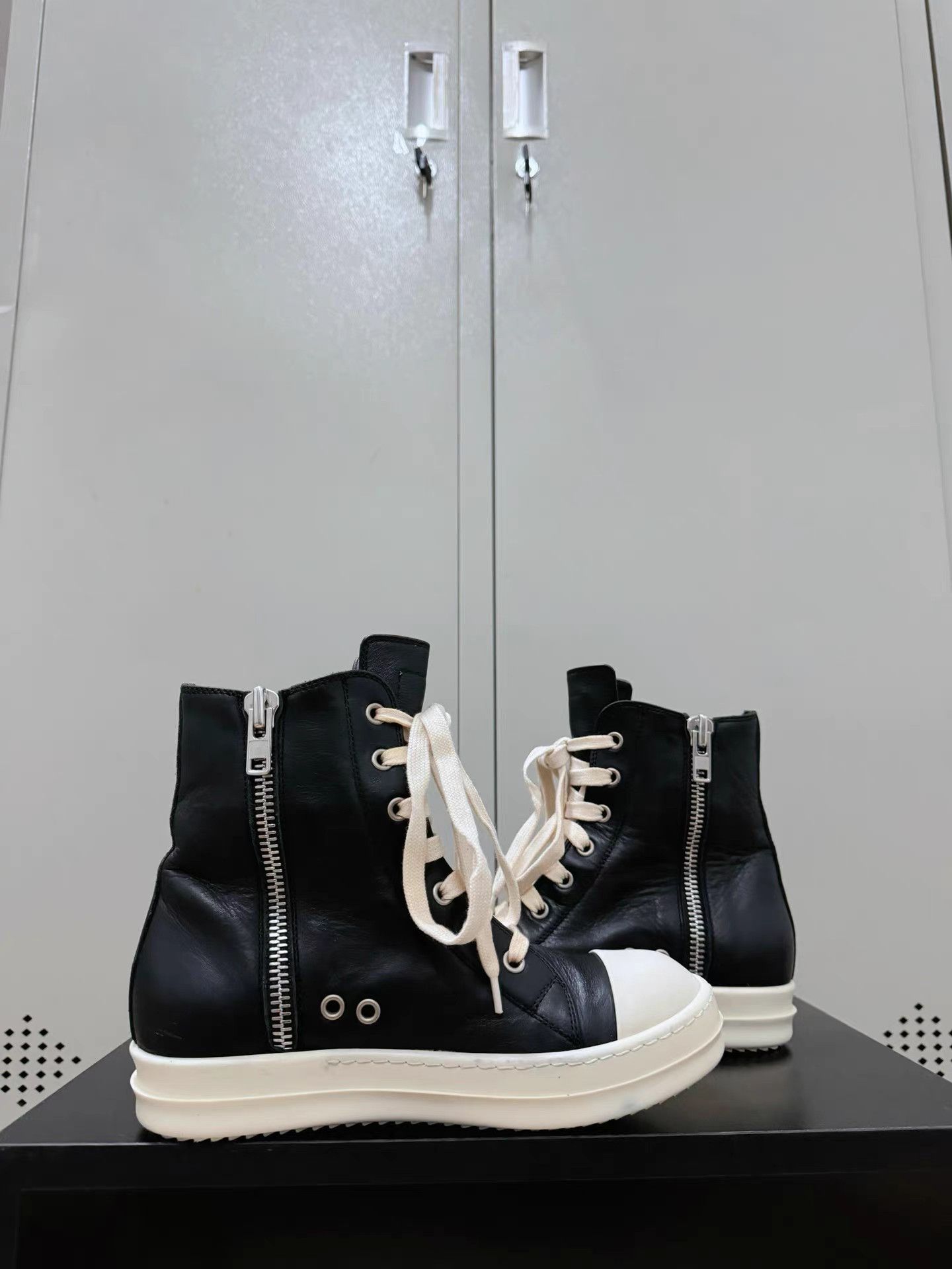 Rick Owens Rick Owens leather Converse high-top sneakers Size US 5 / IT 35 - 6 Thumbnail
