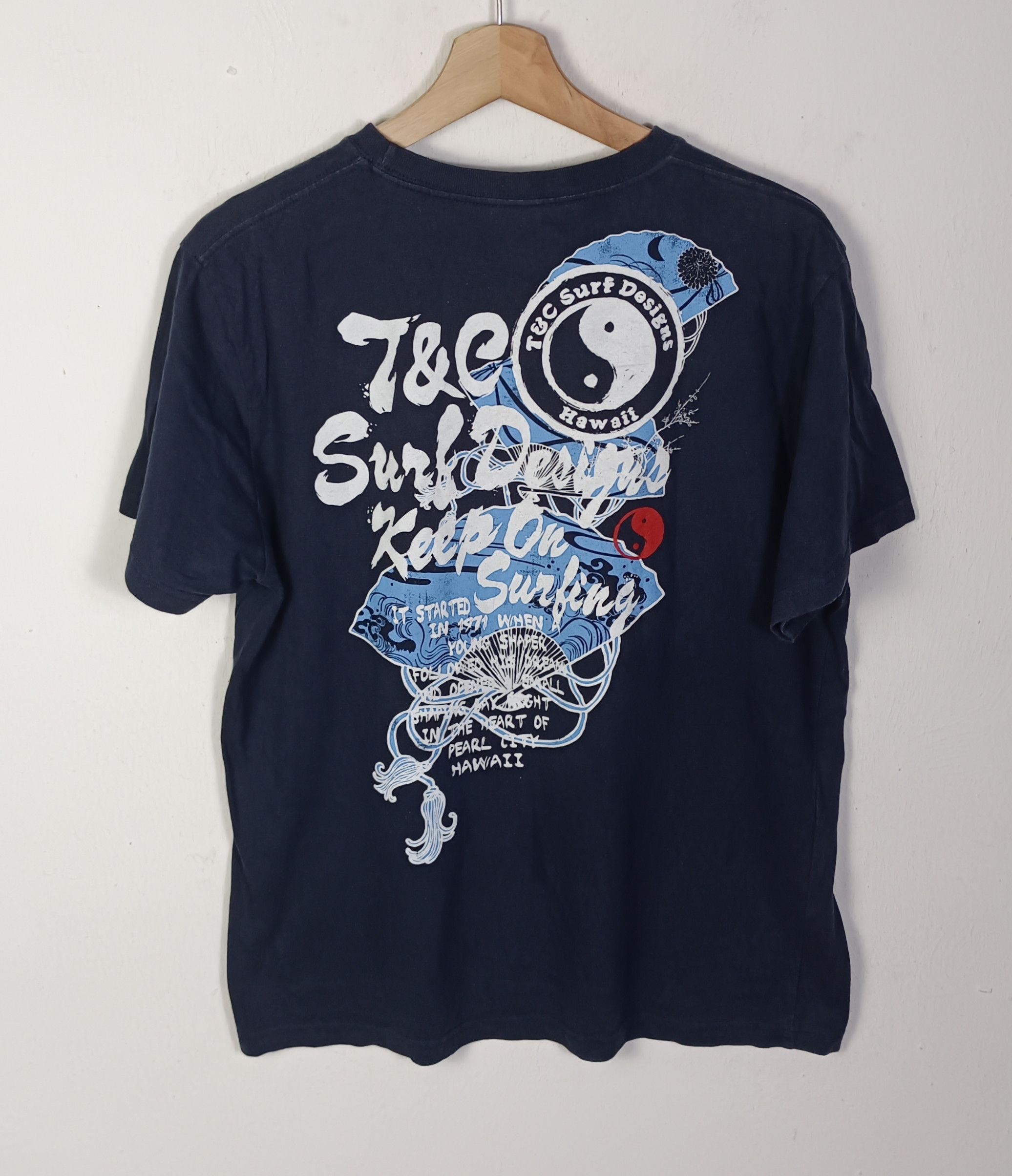 Other Vintage 90🔥 T&C Surf Hawaii Spell Out Big Logo Size US L / EU 52-54 / 3 - 1 Thumbnail
