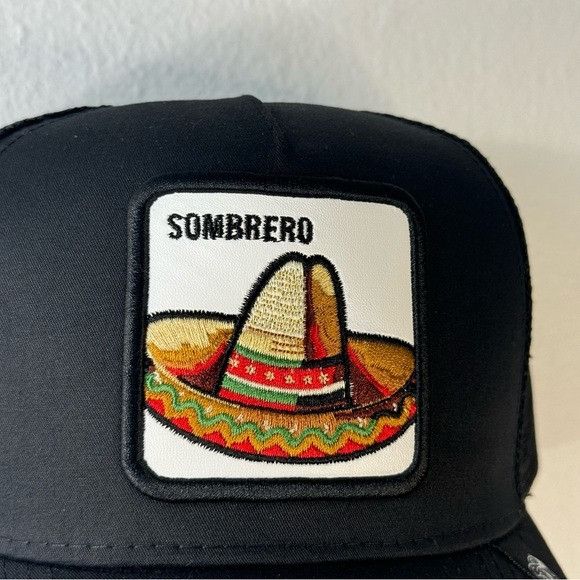 Designer NEW SOMBRERO PATCH BLACK TRUCKER MESH CAP HAT Size ONE SIZE - 6 Thumbnail