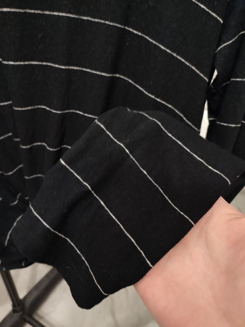 Allsaints AllSaints top black White Striped Twist Crop T-Shirt Size M / US 6-8 / IT 42-44 - 8 Thumbnail