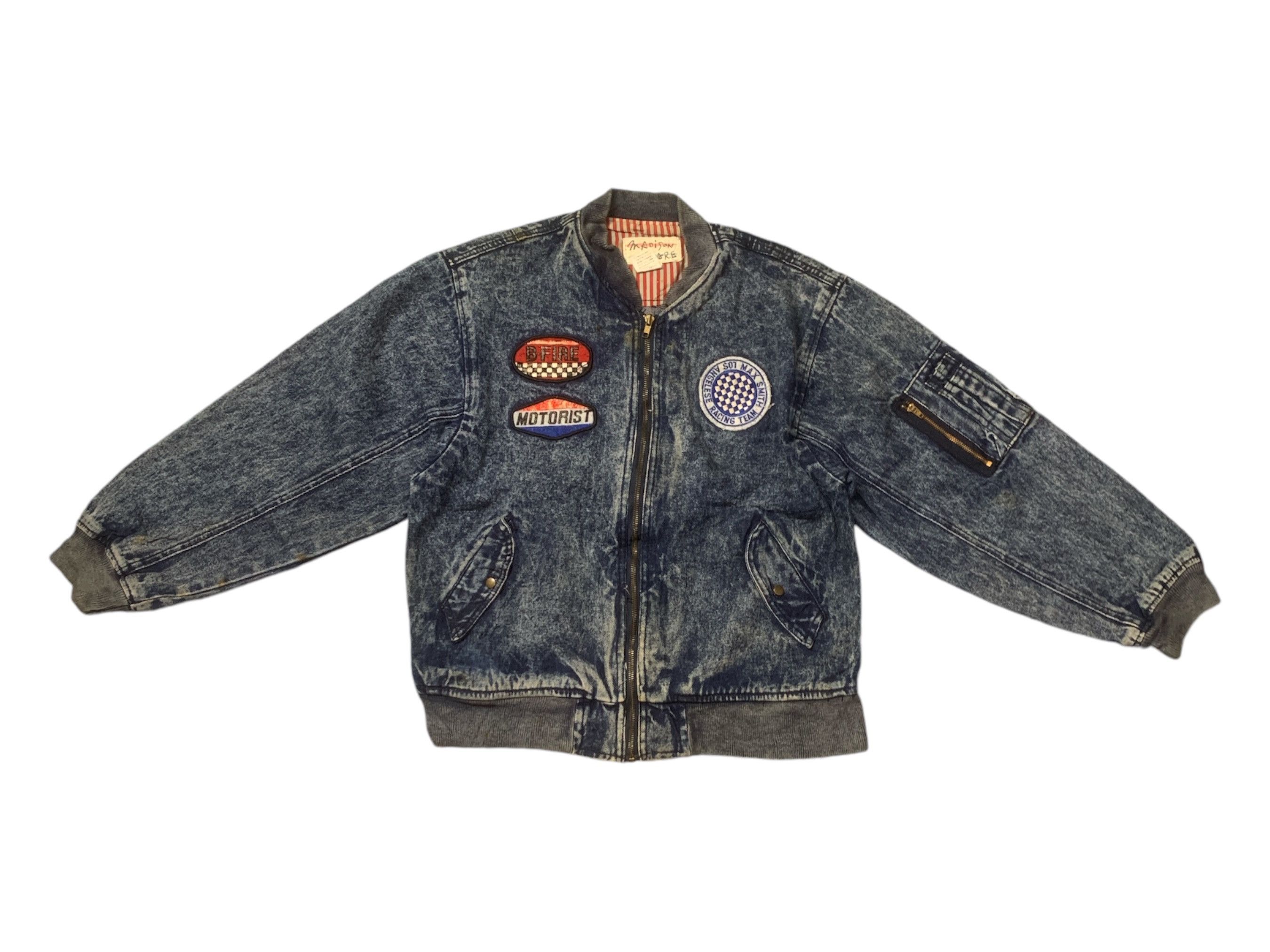 Vintage Rare Design Vintage Madison Square Racing Denim Jackets Size US S / EU 44-46 / 1 - 1 Thumbnail