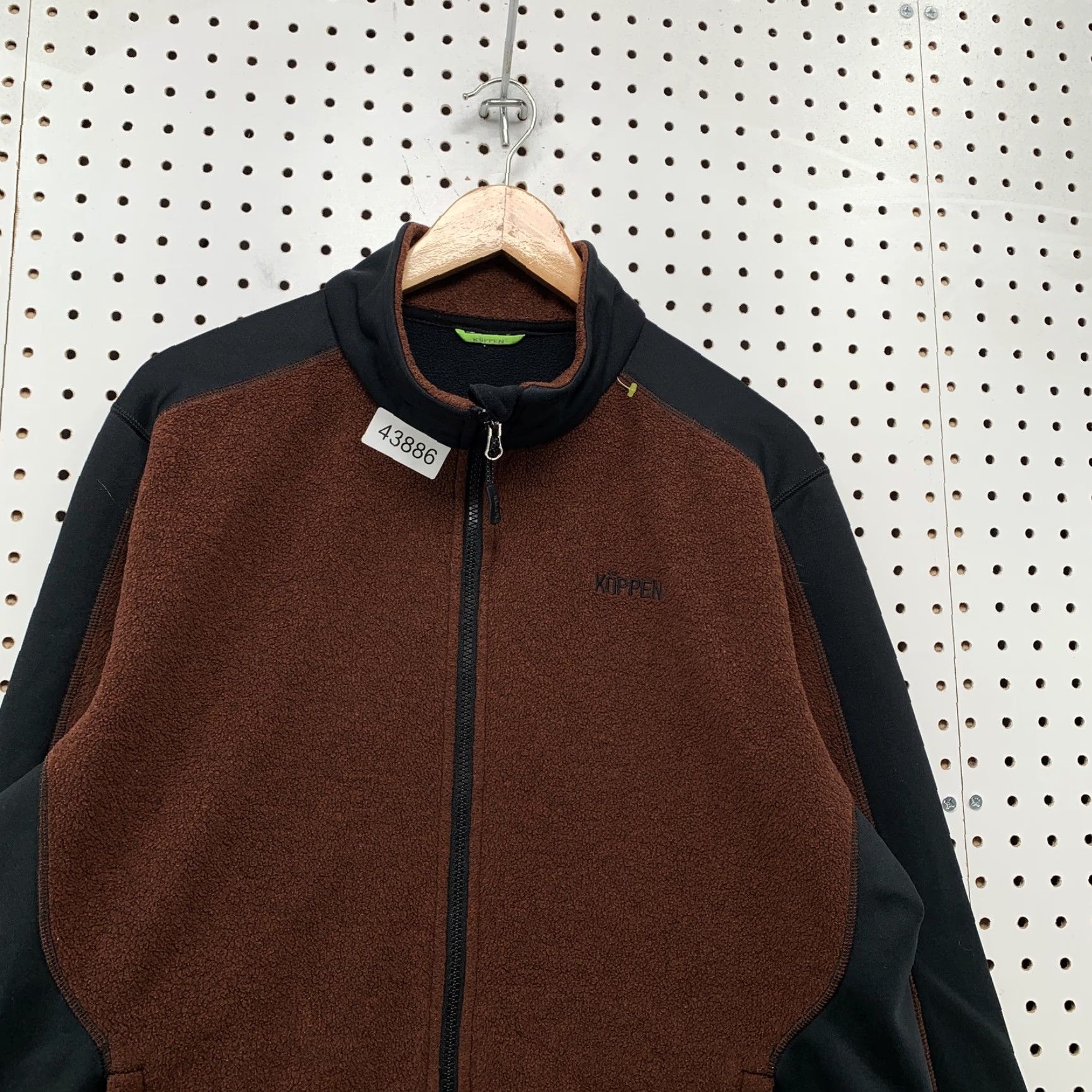 Vintage Koppen Fleece Jacket Mens Large Brown Black Outdoor Zip Casual Jacket Size US L / EU 52-54 / 3 - 6 Thumbnail