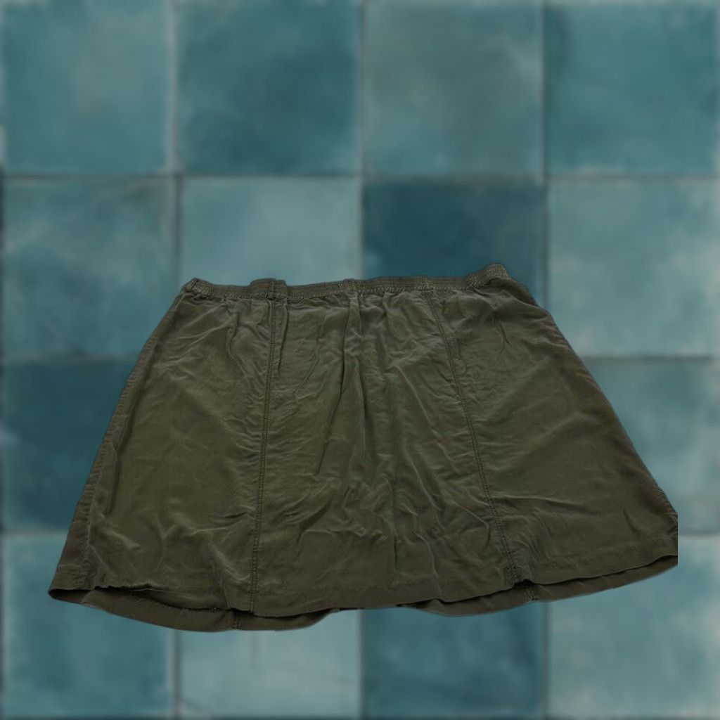 Vintage Lane Bryant Skirt Women’s 26 Plus Green Viscose A-Line Knee Length Womens Size 26" / US 2 / IT 38 - 1 Thumbnail