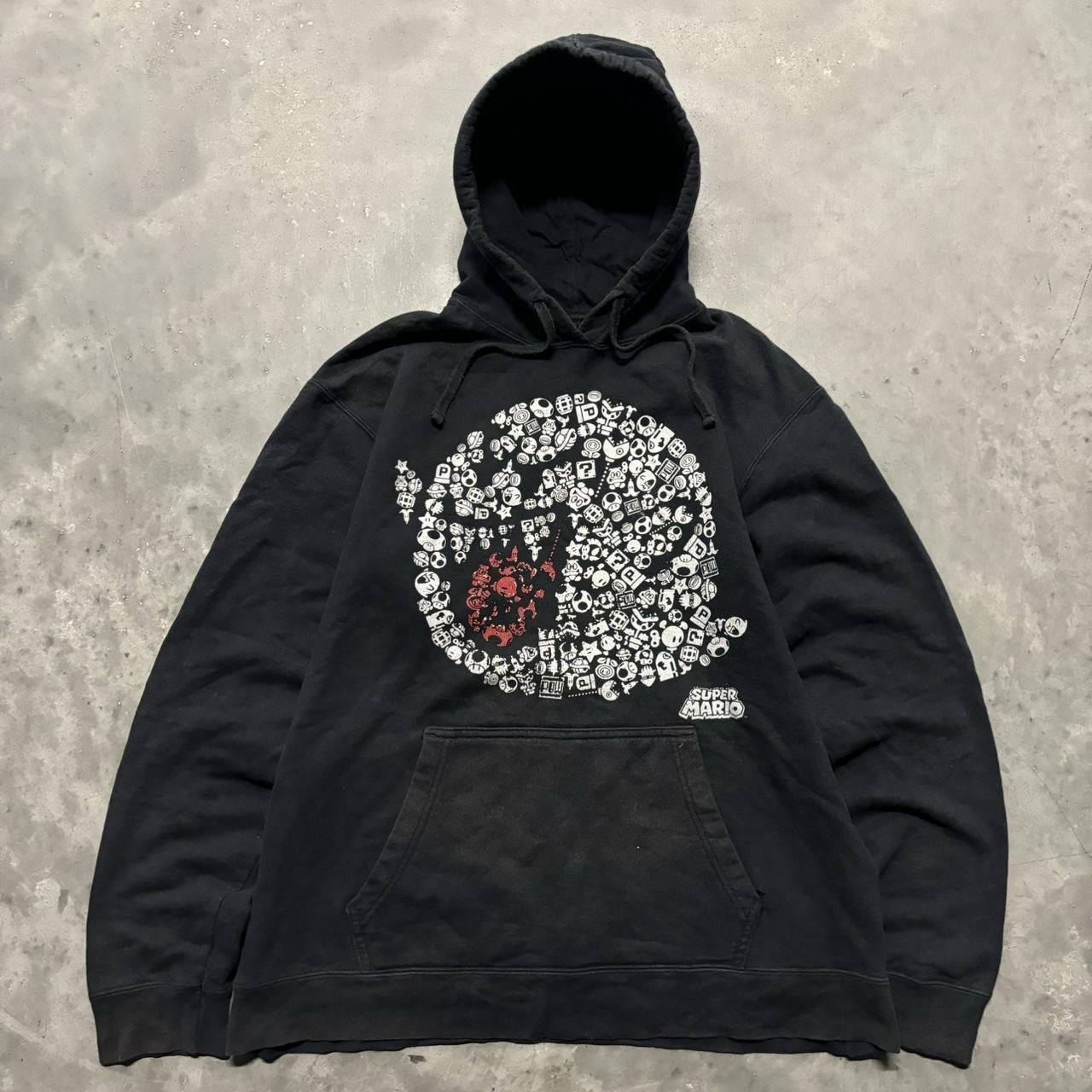 Nintendo × Vintage Crazy Vintage Y2K/2000s Grunge Super Mario Ghost Gamer Scene Hoodie! Size US L / EU 52-54 / 3 - 1 Thumbnail