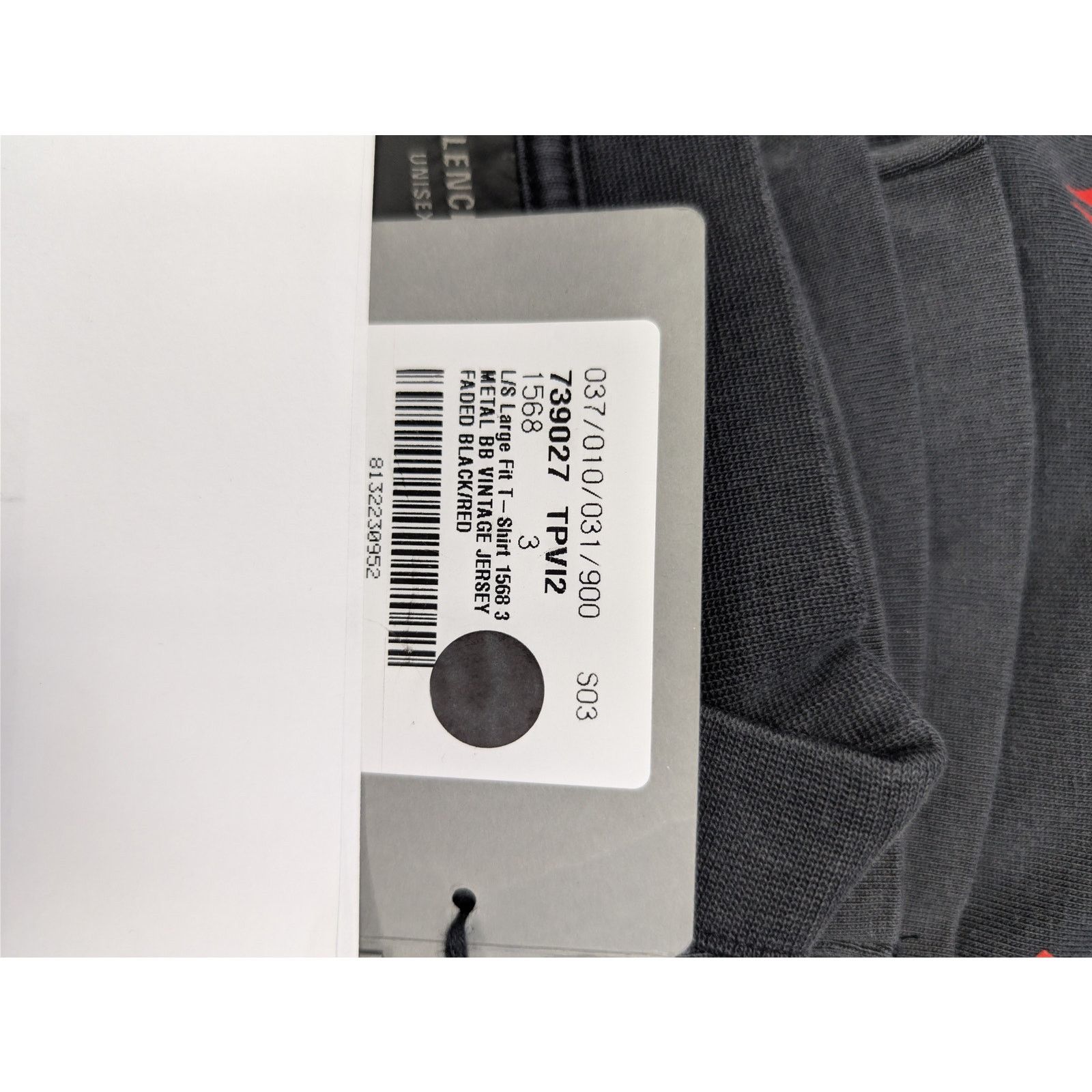 Balenciaga o1rshd1 Metal BB Vintage Jersey L/S Large Fit T-Shirt Black Size US L / EU 52-54 / 3 - 23 Thumbnail