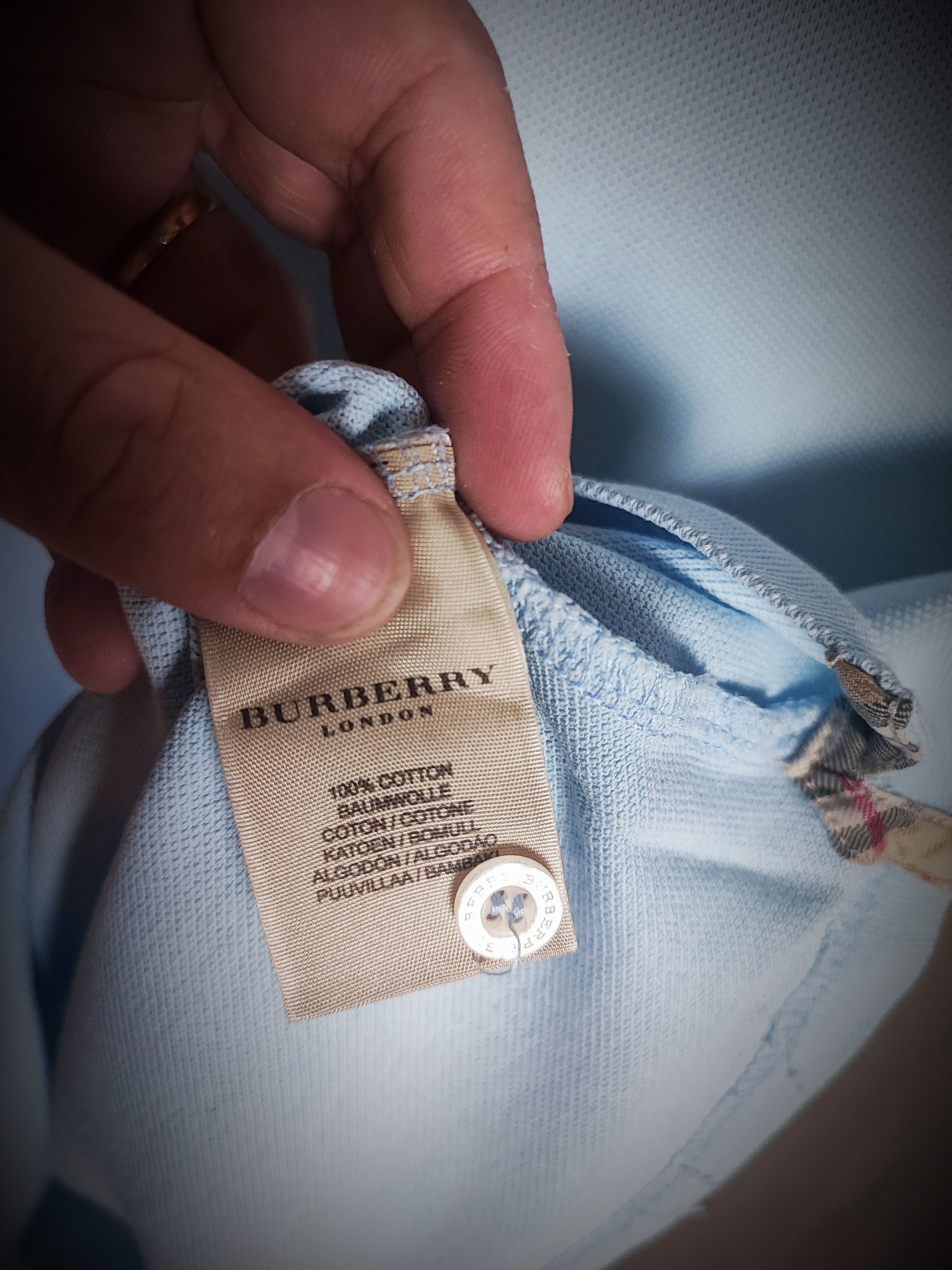 Burberry 🔥 Polo Burberry Size S light blue🔥 Size US S / EU 44-46 / 1 - 8 Thumbnail