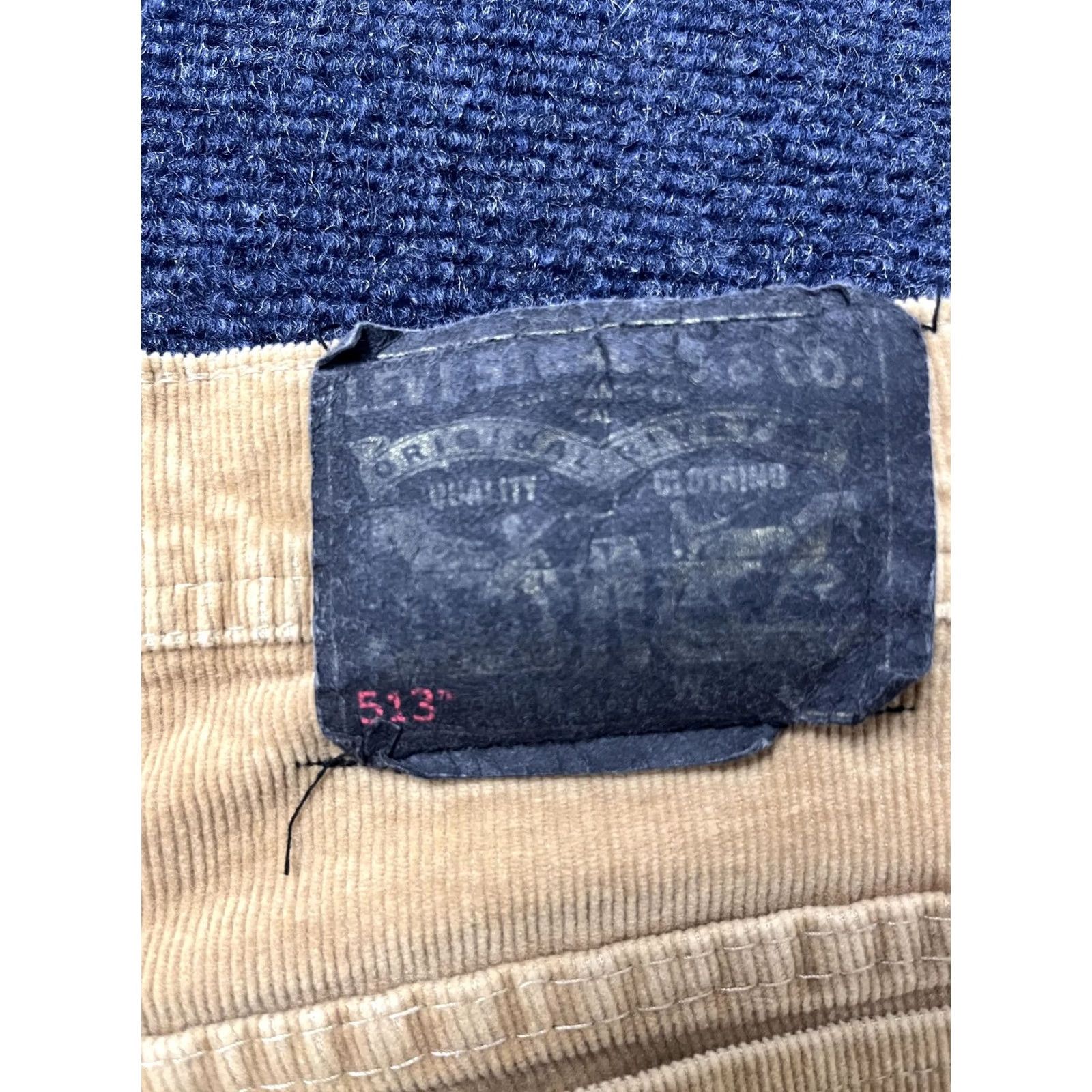 Levi's Levi's 513 Slim Straight Pants Mens 32x32 Corduroy Beige Five Pocket Casual Chino Block Logo Vintage No zip Mens Size US 32 / EU 48 - 6 Thumbnail
