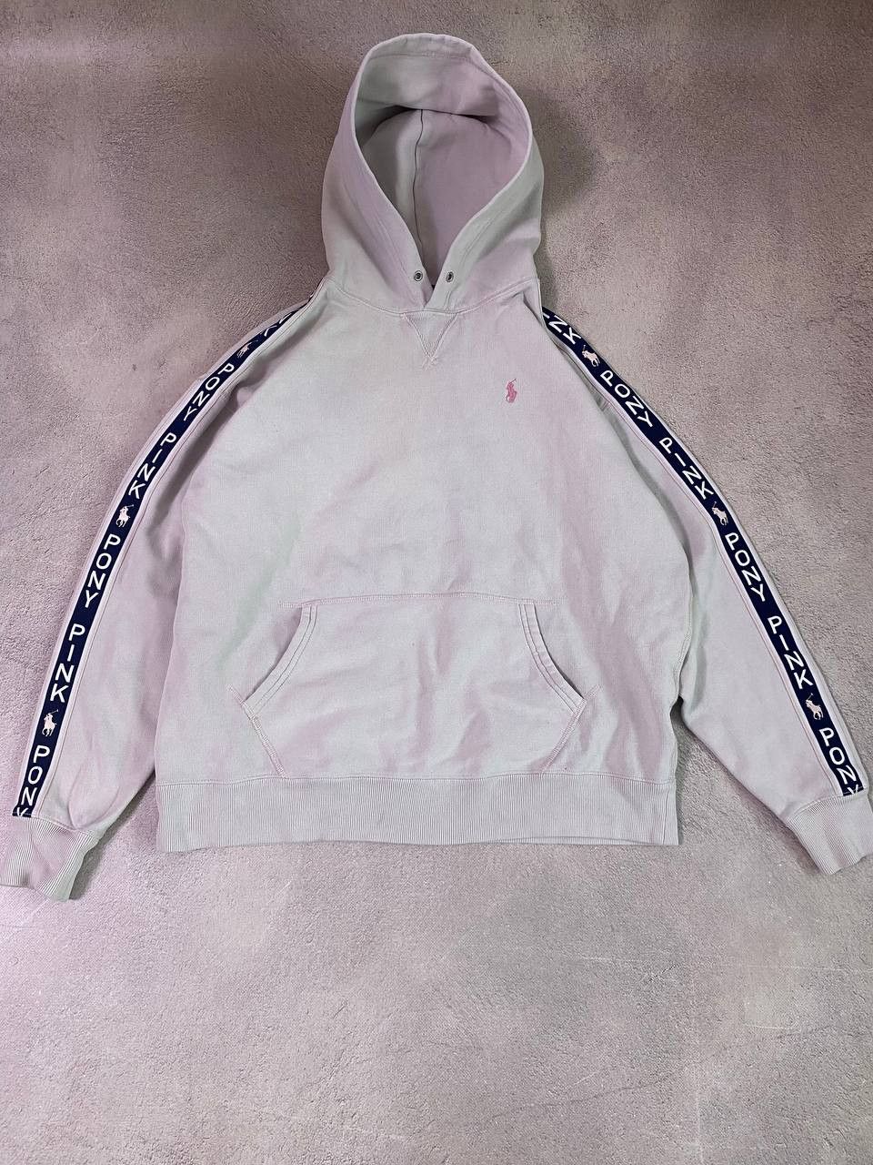 Polo Ralph Lauren × Vintage Polo Ralph Lauren Pink Pony distressed hoodie Size US L / EU 52-54 / 3 - 1 Thumbnail