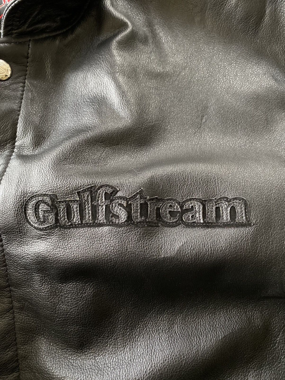 JH Design Vintage Gulfstream Leather Flight Jacket Made in USA Size US XL / EU 56 / 4 - 5 Thumbnail