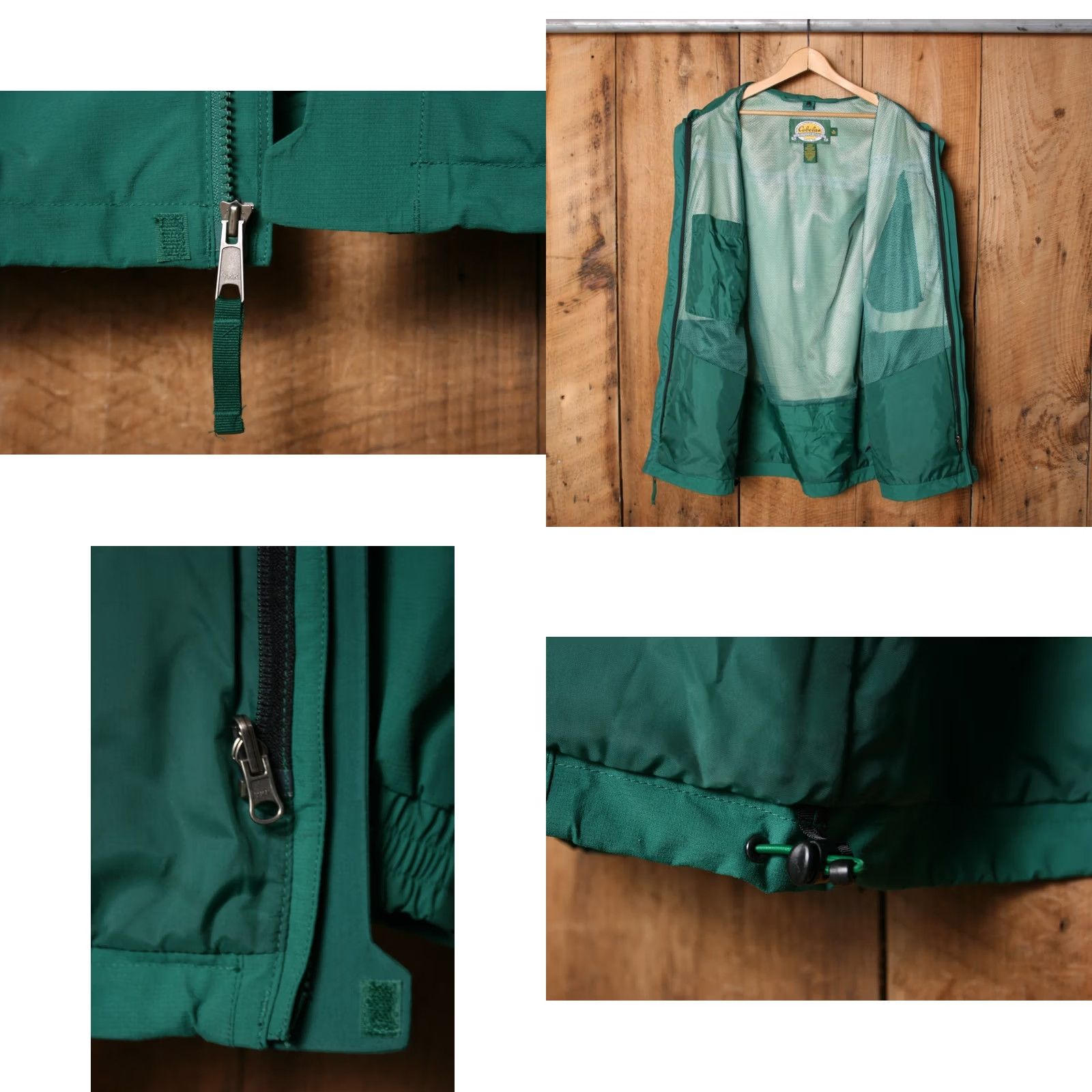 Vintage Cabela's Green Nylon Gore-Tex Hooded Rain Jacket Men's MT Jacket Zip Rain Coat Mens Green Nylon Gore-Tex Hooded Rain Jacket MT Size US M / EU 48-50 / 2 - 8 Thumbnail