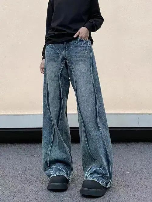 Other Street vintage cracked micro jeans Size US 32 / EU 48 - 2 Thumbnail