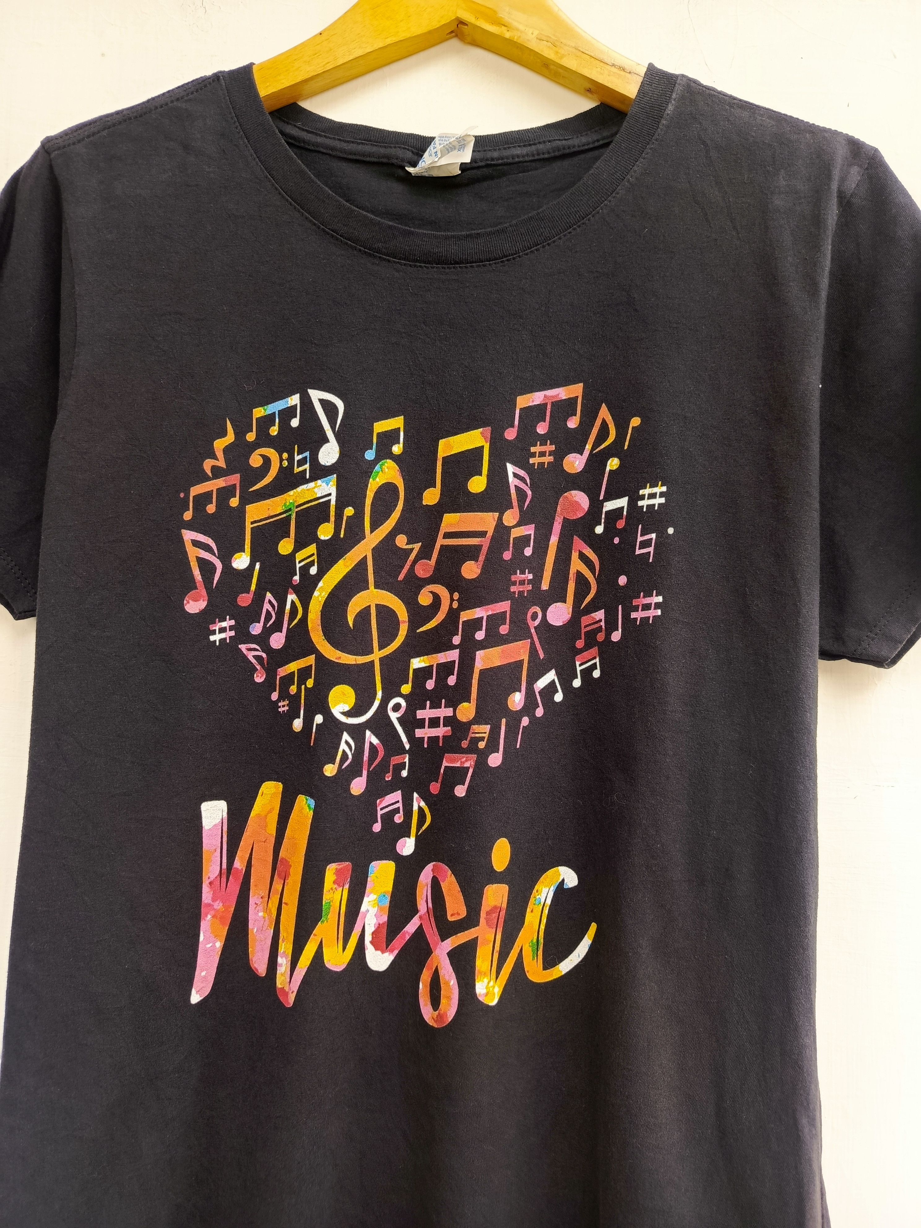 Port & Company Love Music” Heart Notes Tee – Black, Colorful Print Size XL / US 12-14 / IT 48-50 - 3 Thumbnail