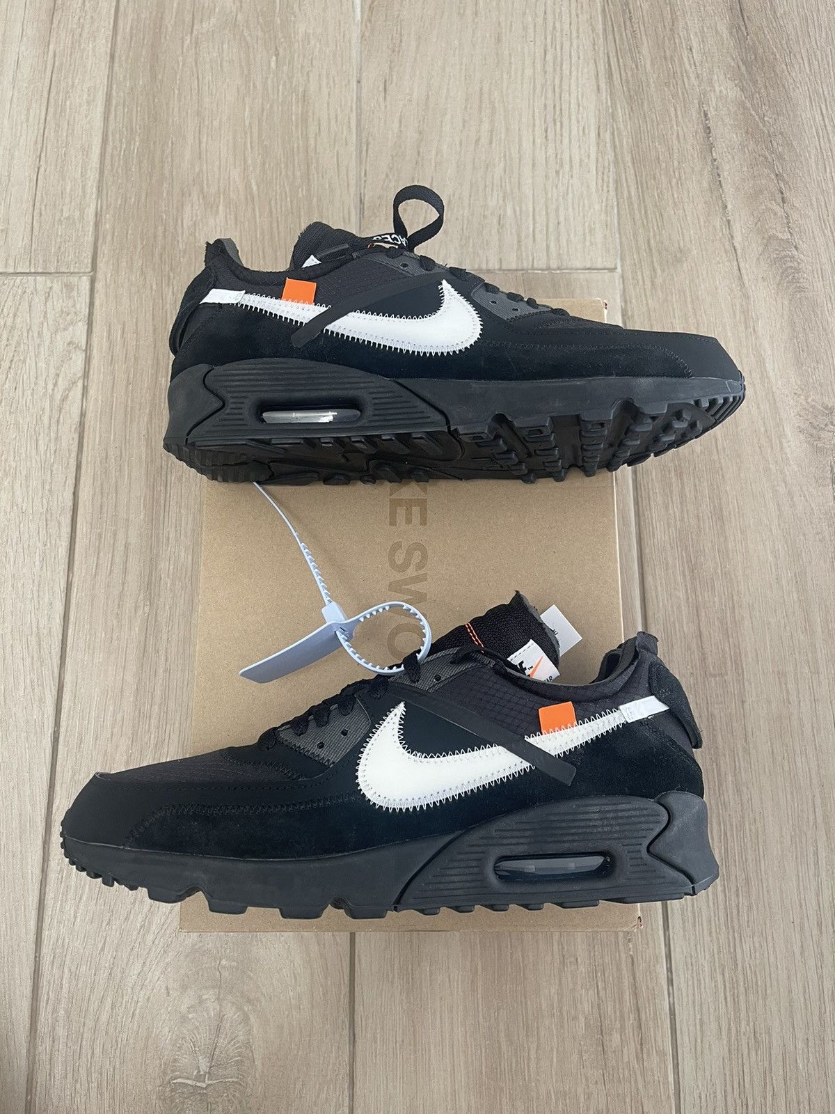 Nike × Off-White The 10: Nike Air Max 90 Black Size US 11 / EU 44 - 2 Thumbnail