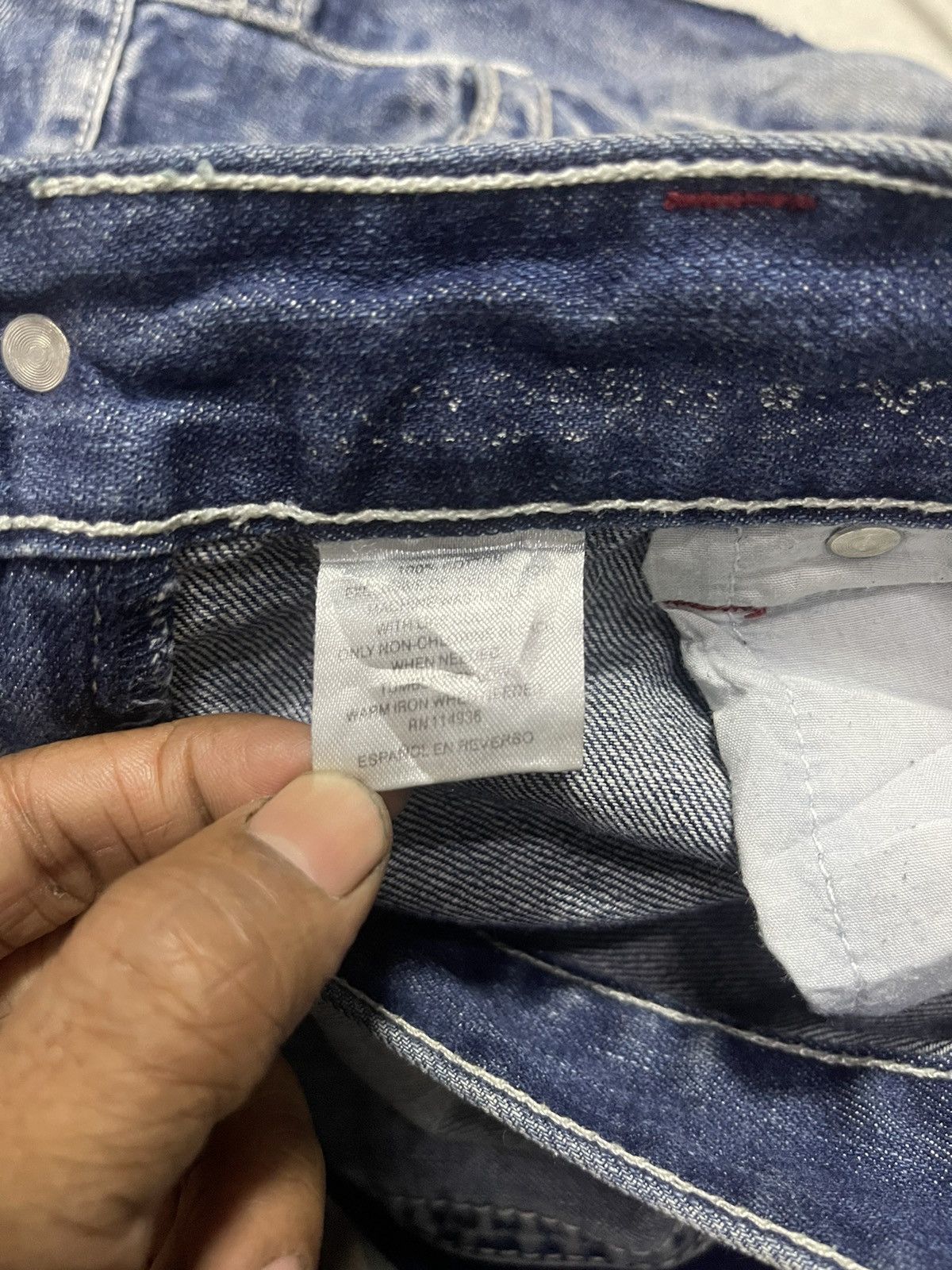 Japanese Brand INC Distressed Jeans (14) Size US 34 / EU 50 - 5 Thumbnail
